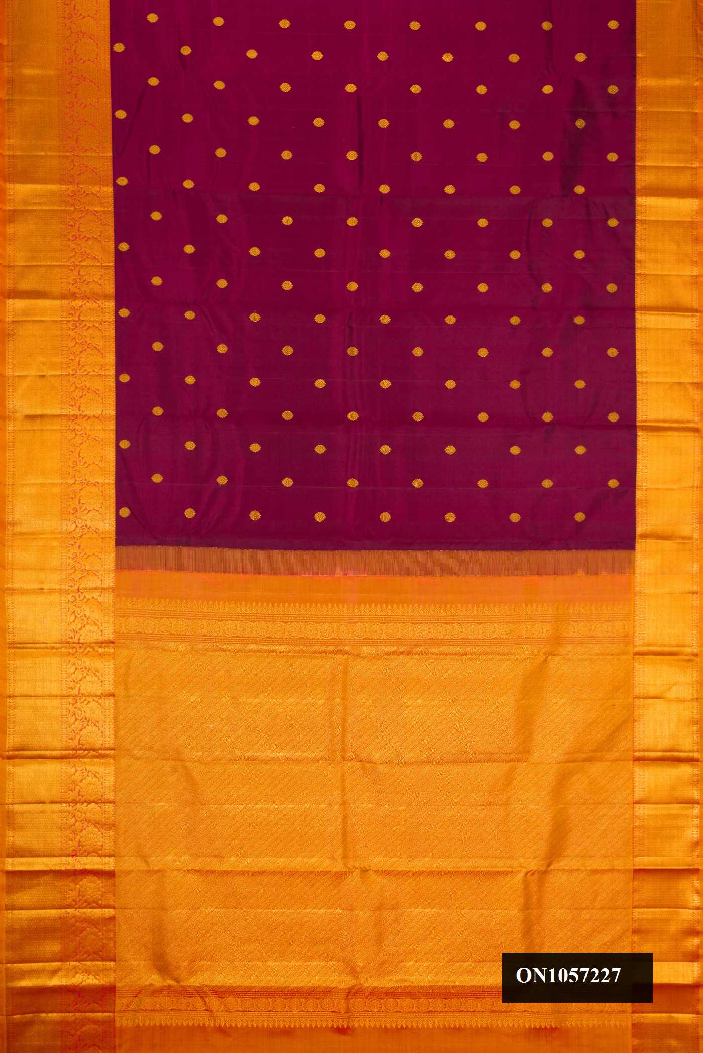 Maroon Dual Tone Kanchipuram Silk Saree