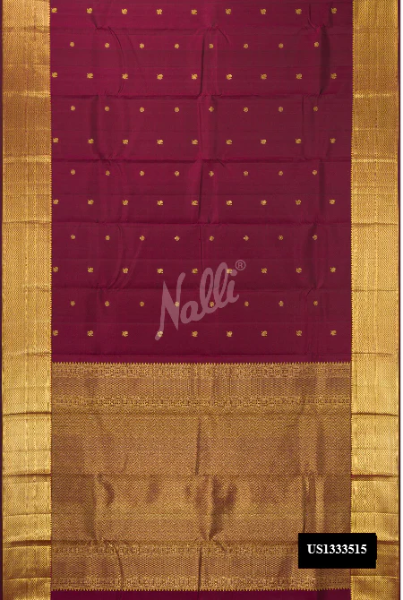 Maroon Dual Tone Kanchipuram Silk Saree