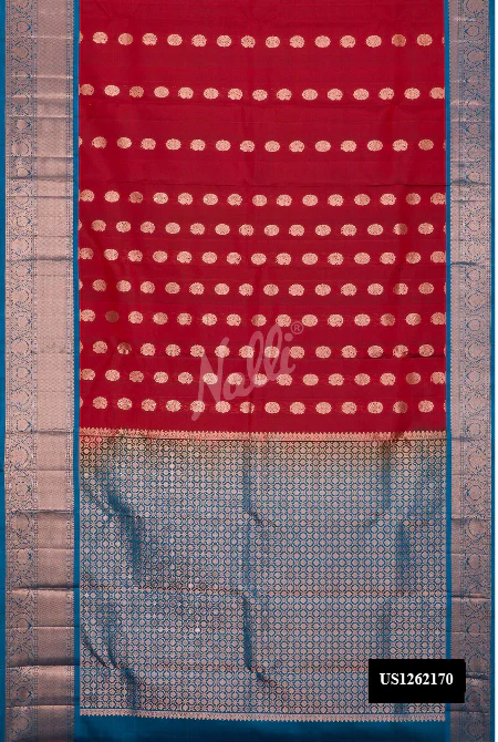 Maroon Dual Tone Kanchipuram Silk Saree