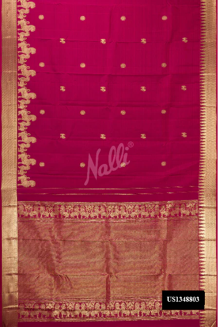 Maroon Dual Tone Kanchipuram Silk Saree