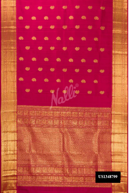 Maroon Dual Tone Kanchipuram Silk Saree
