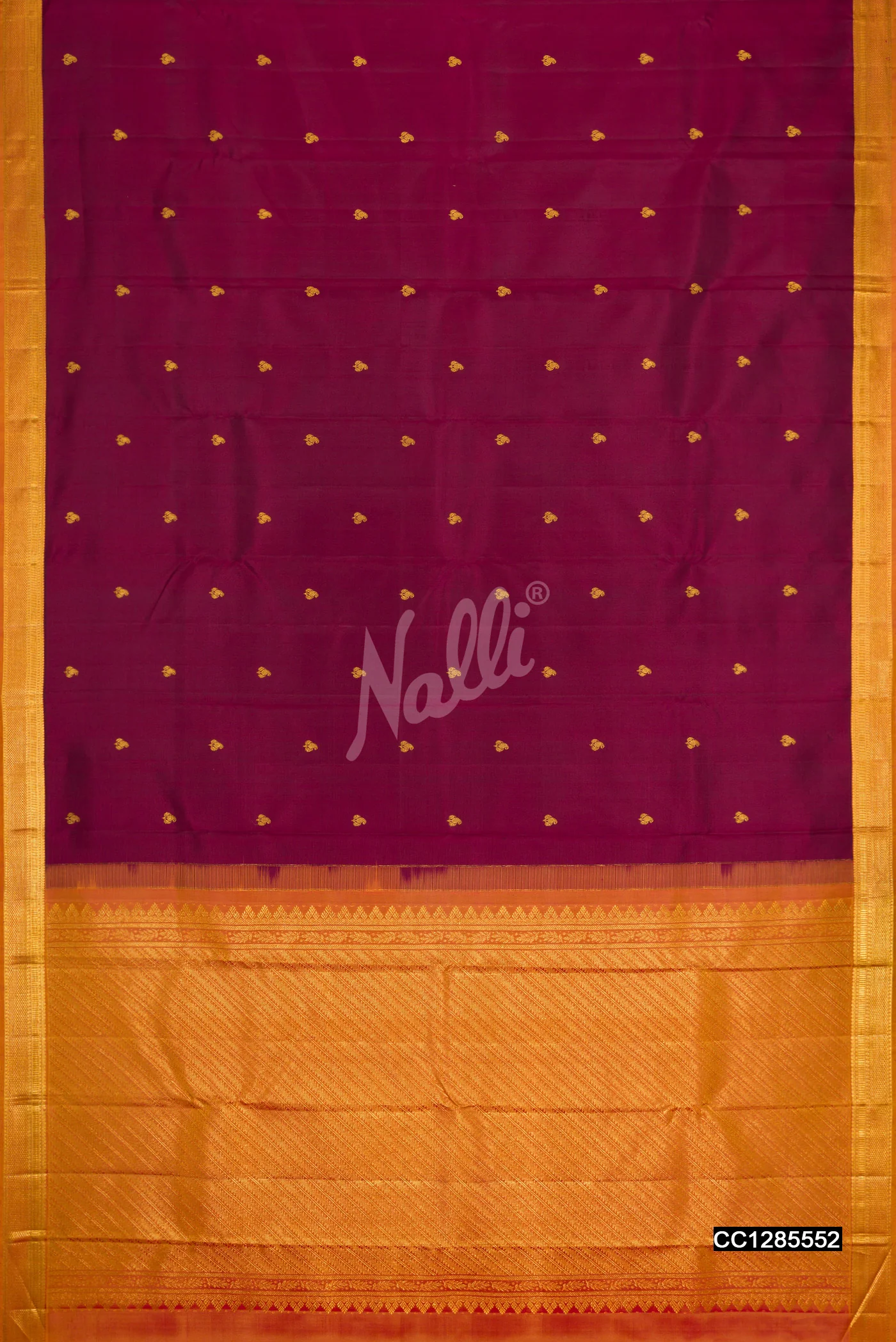 Maroon Dual Tone Kanchipuram Silk Saree