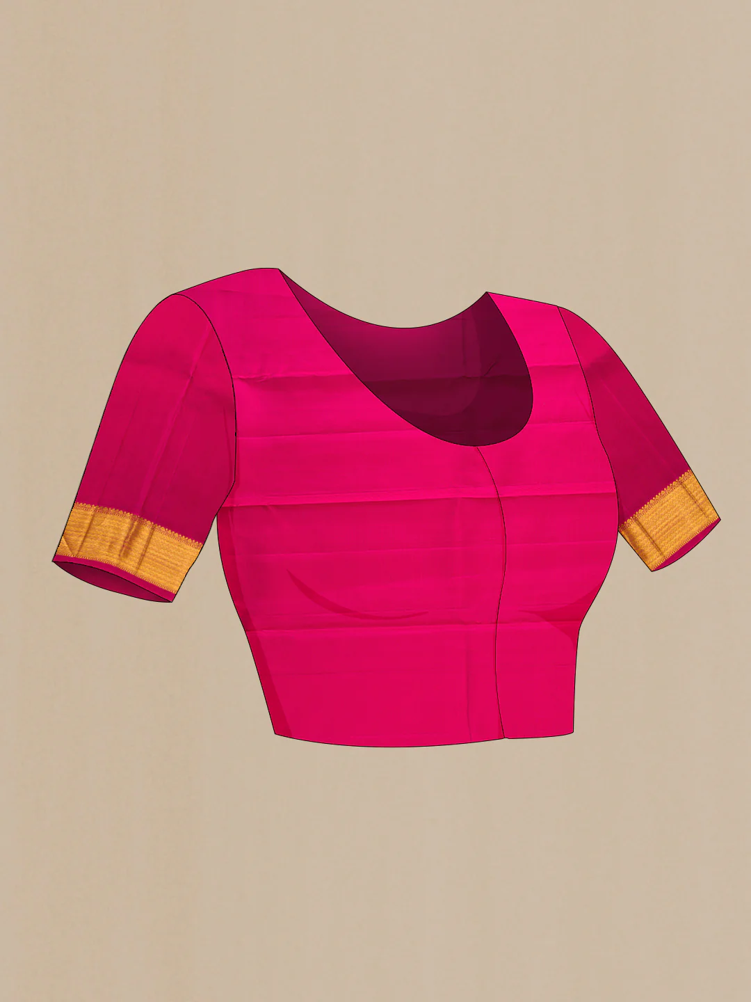 Maroon Dual Tone Kanchipuram Silk Saree - Image 5