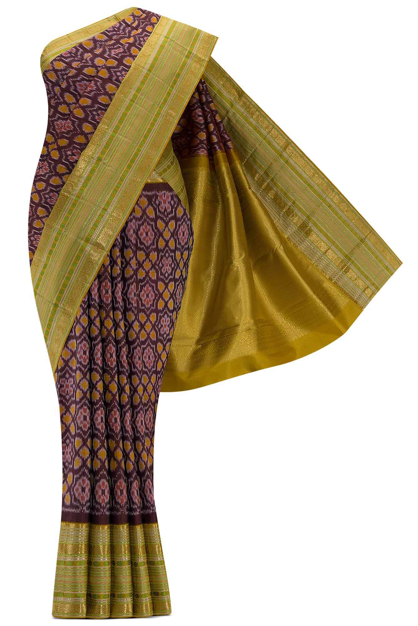 Pure Silk Pure Zari Maroon Dual Tone Kanjivaram Saree
