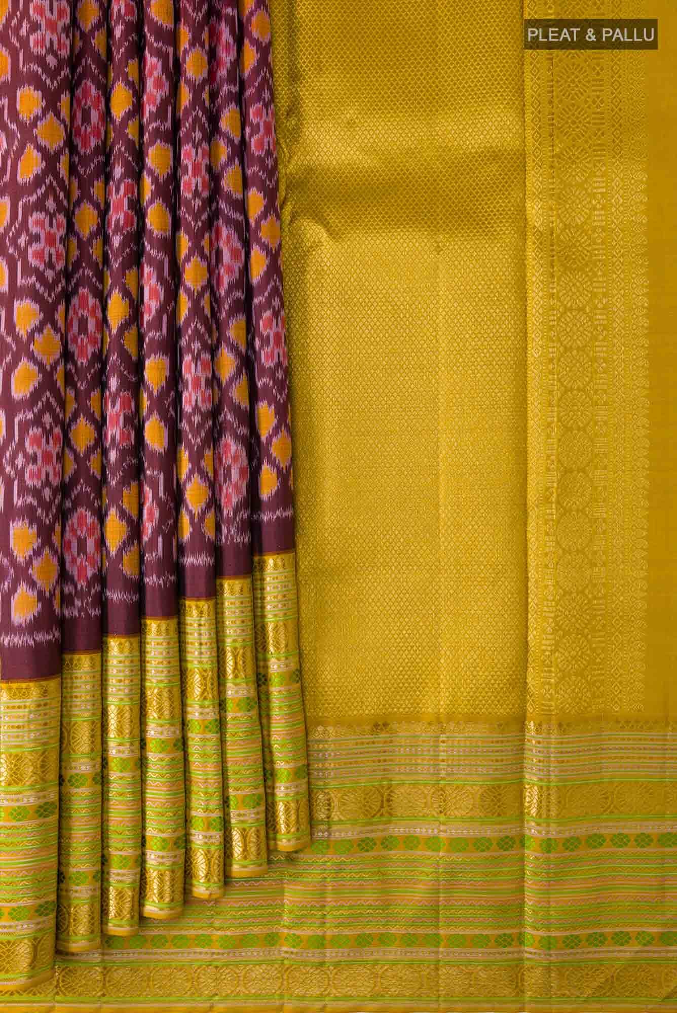 Pure Silk Pure Zari Maroon Dual Tone Kanjivaram Saree - Image 2