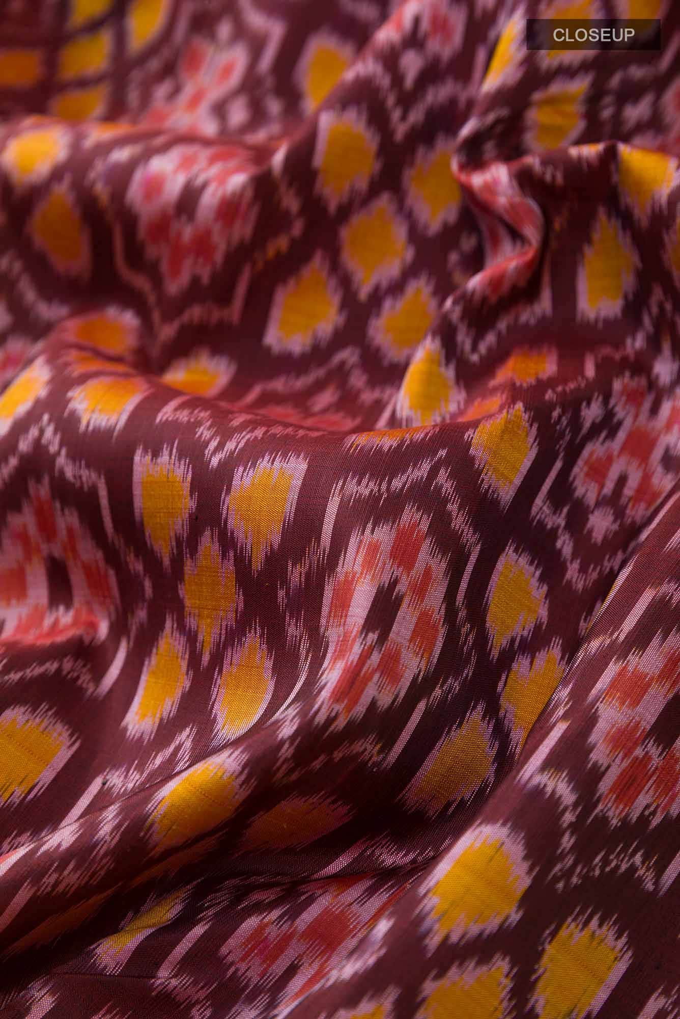 Pure Silk Pure Zari Maroon Dual Tone Kanjivaram Saree - Image 3