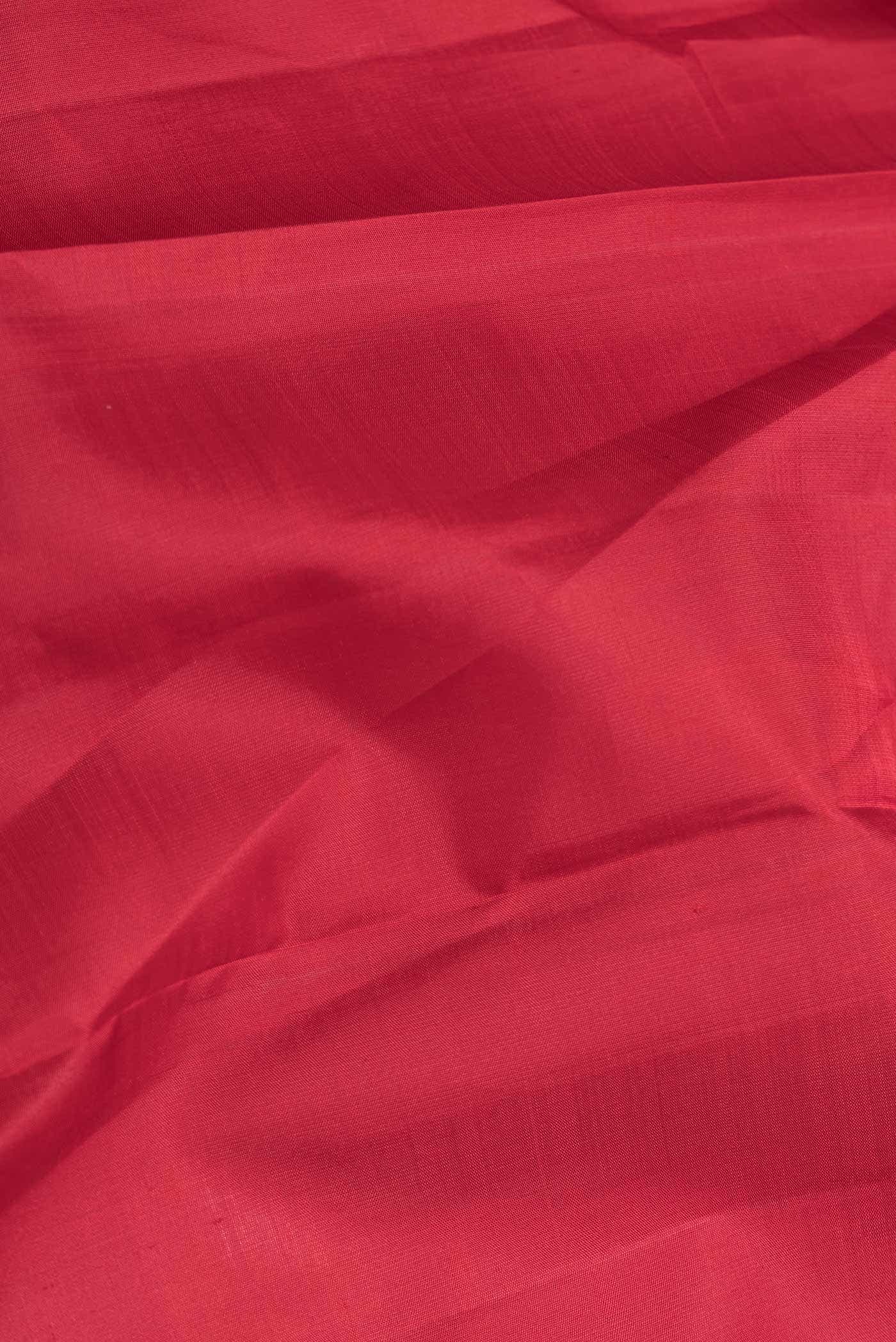 Pure Silk Pure Zari Maroon Dual Tone Kanchipuram Saree - Image 3