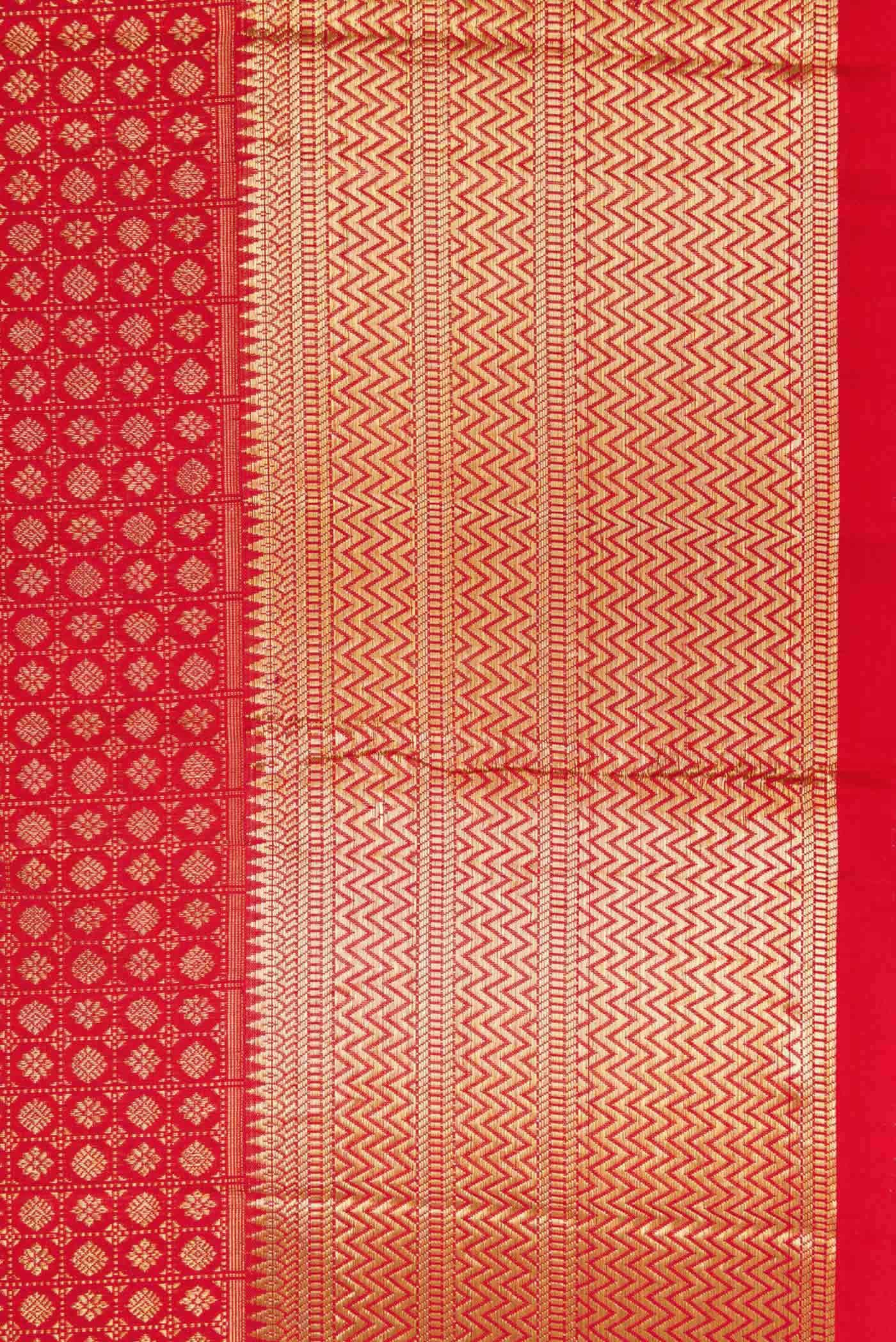 Red Kanjivaram Silk Saree - Image 3
