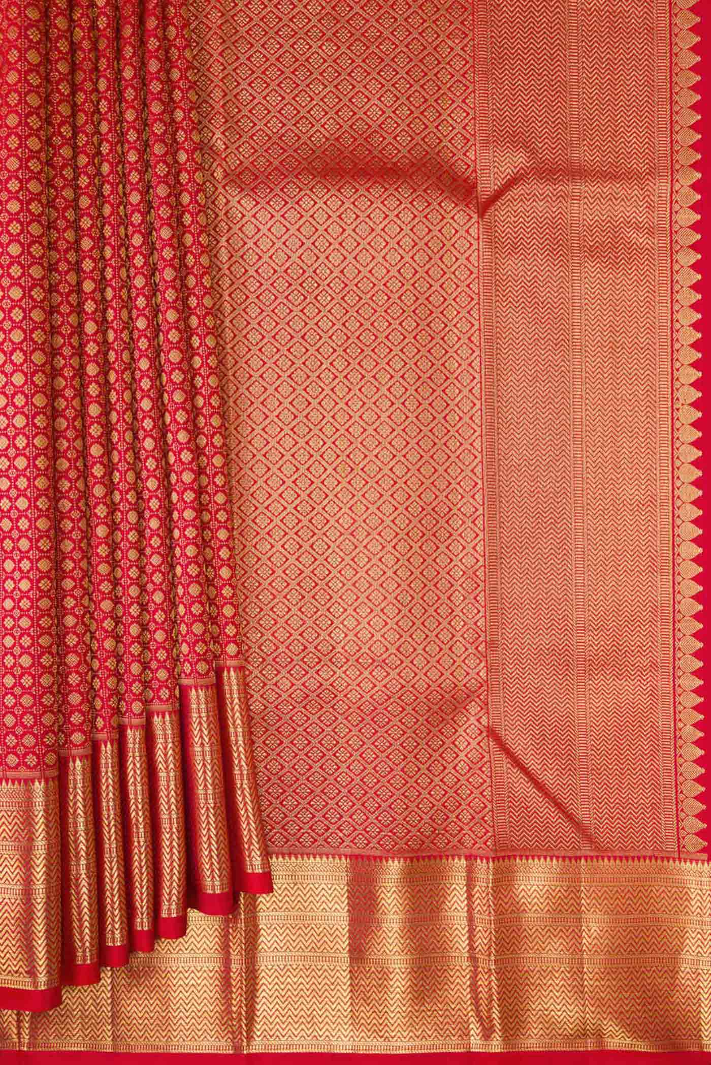 Red Kanjivaram Silk Saree - Image 4