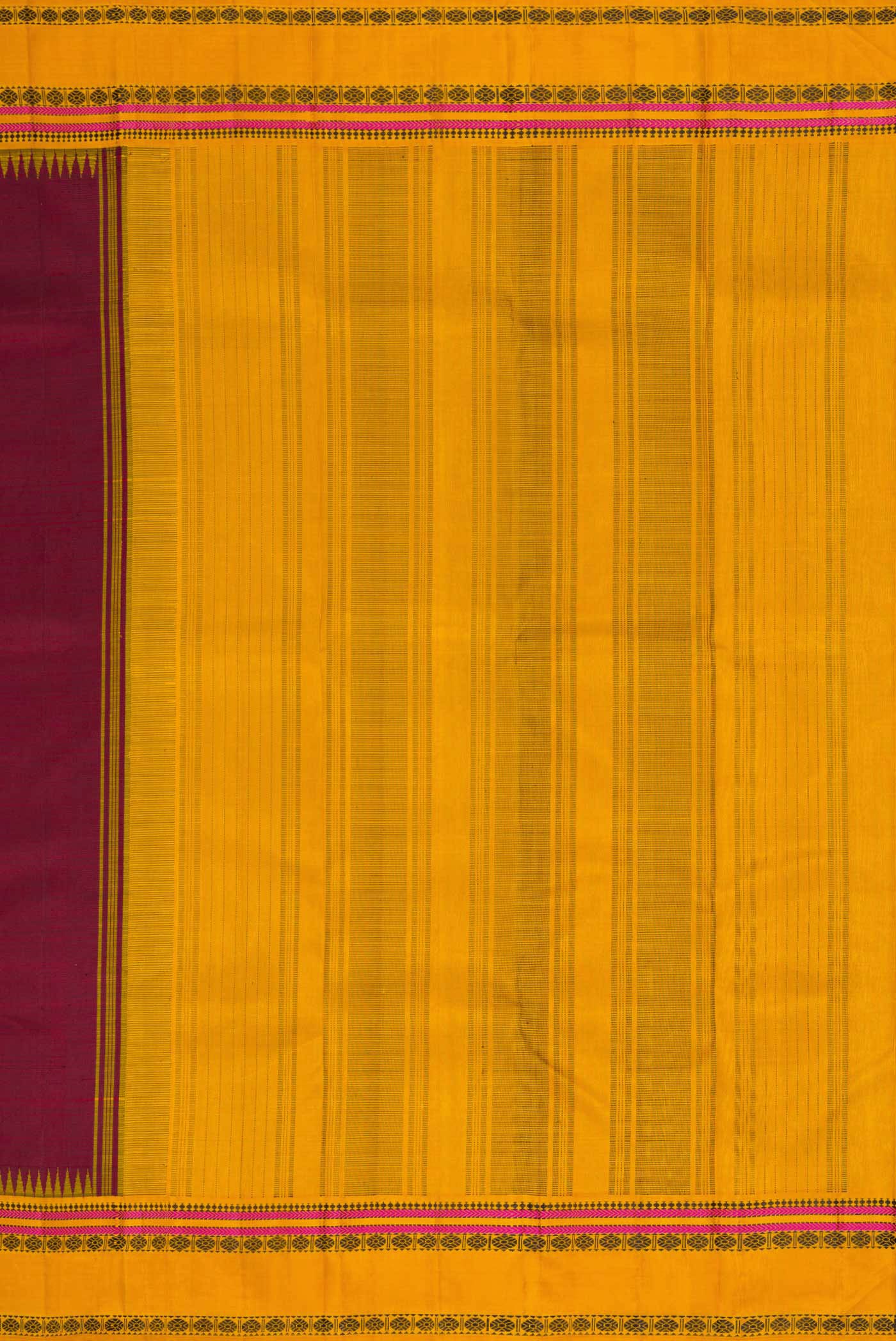 Maroon Kanjivaram Silk Saree - Image 7