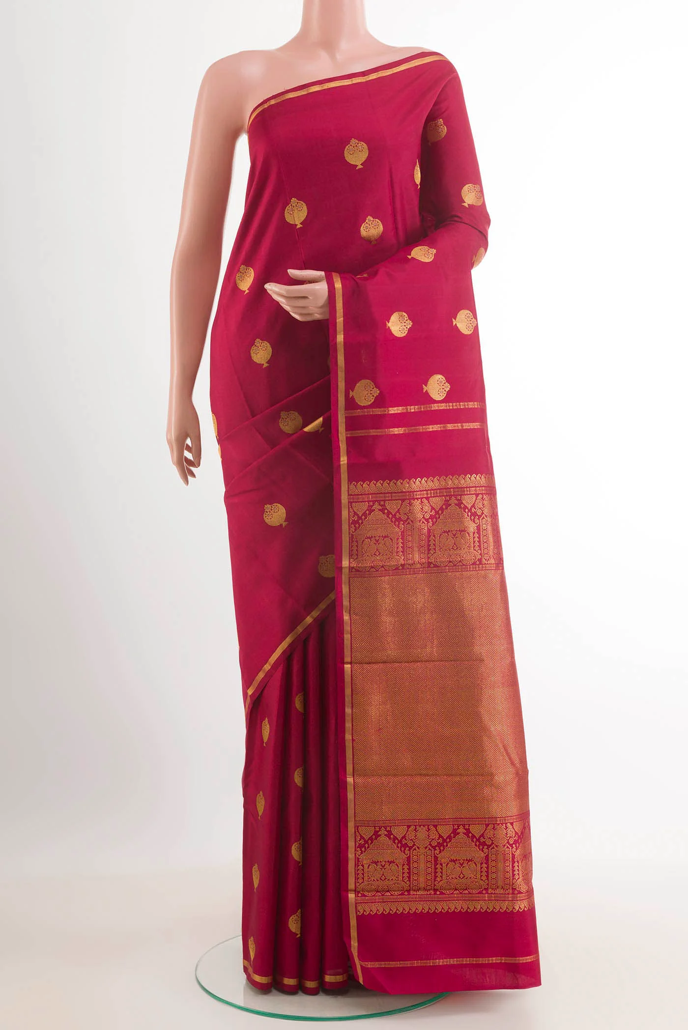 Maroon Kanjivaram Silk Saree