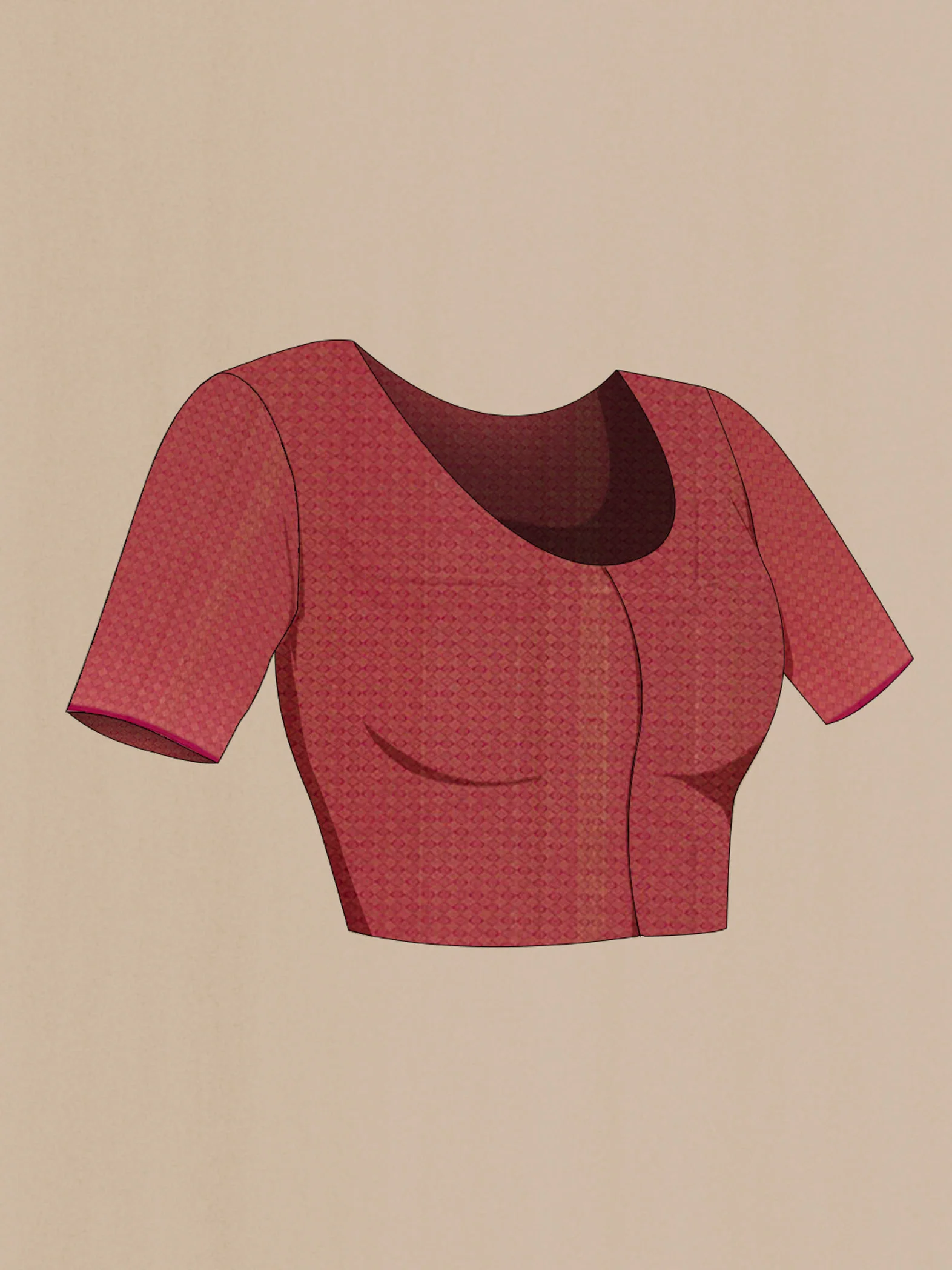 Maroon Kanjivaram Silk Saree - Image 2