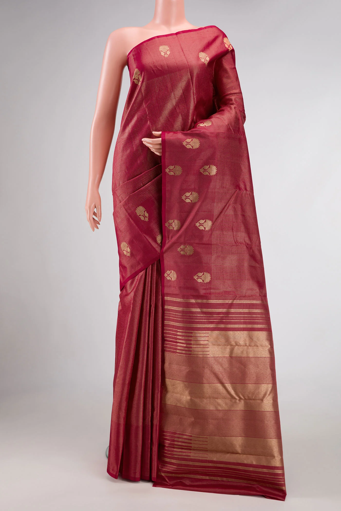 Maroon Kanjivaram Silk Saree