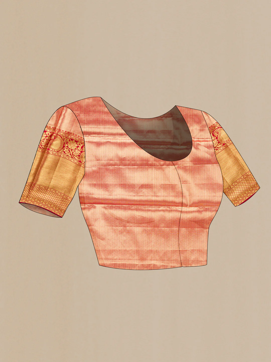 Maroon Kanjivaram Tissue Silk Saree - Image 5