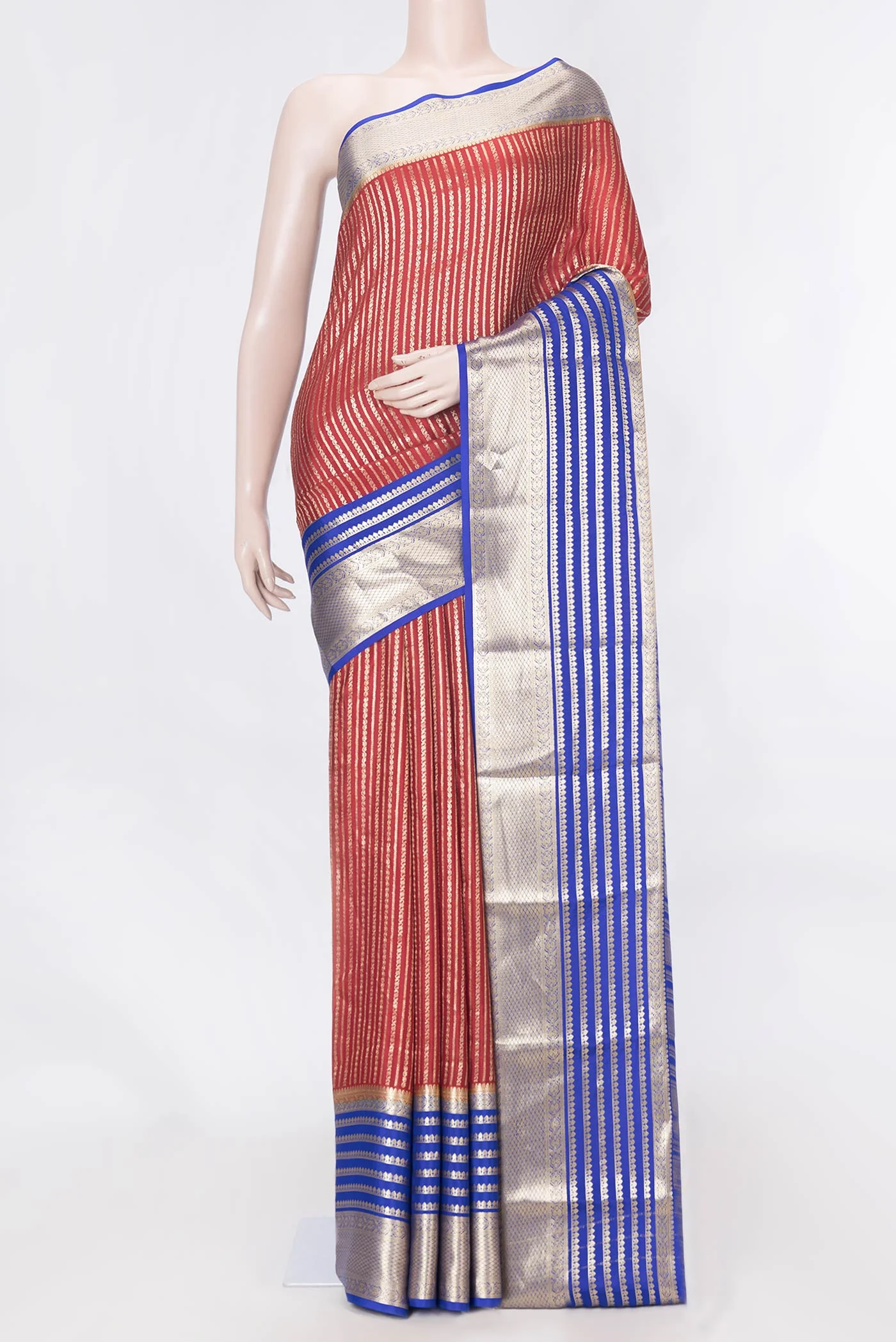 Maroon Dual Tone Mysore Crepe Saree