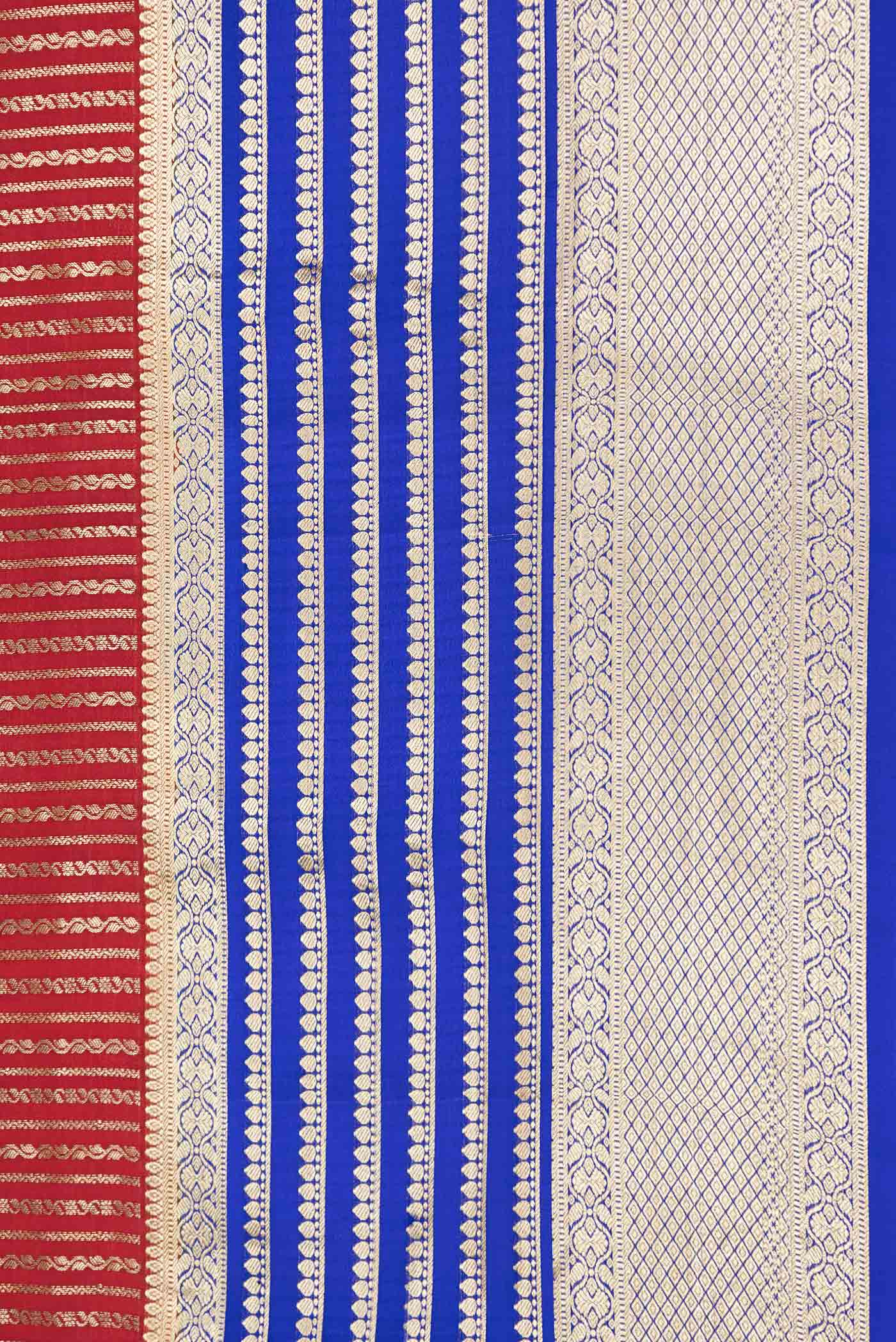 Maroon Dual Tone Mysore Crepe Saree - Image 3
