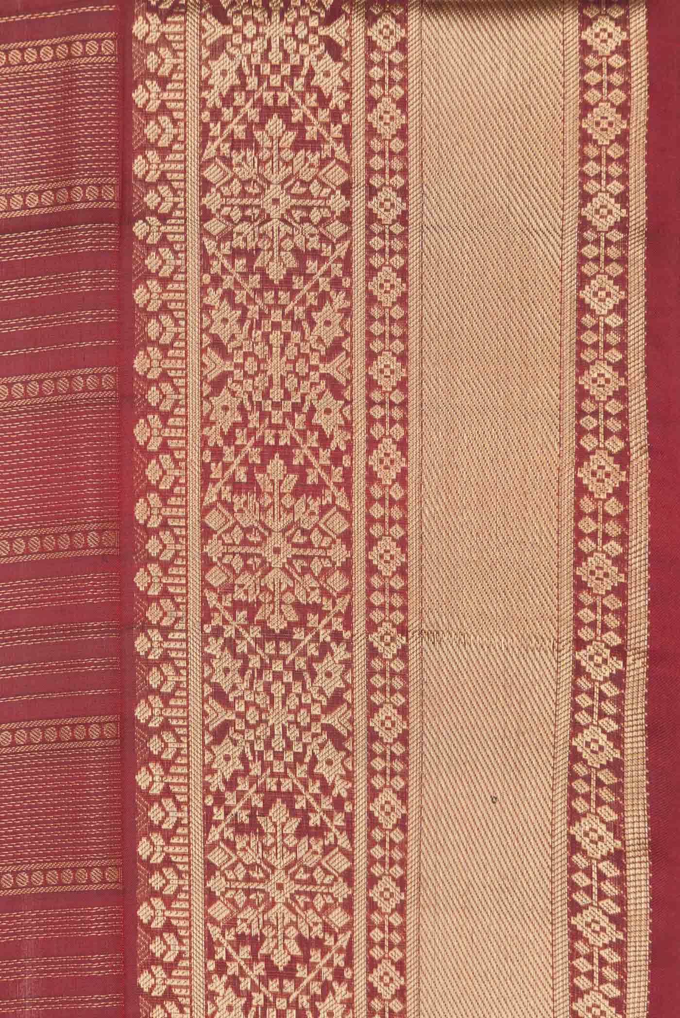 Maroon Dual Tone Soft Silk Saree - Image 3