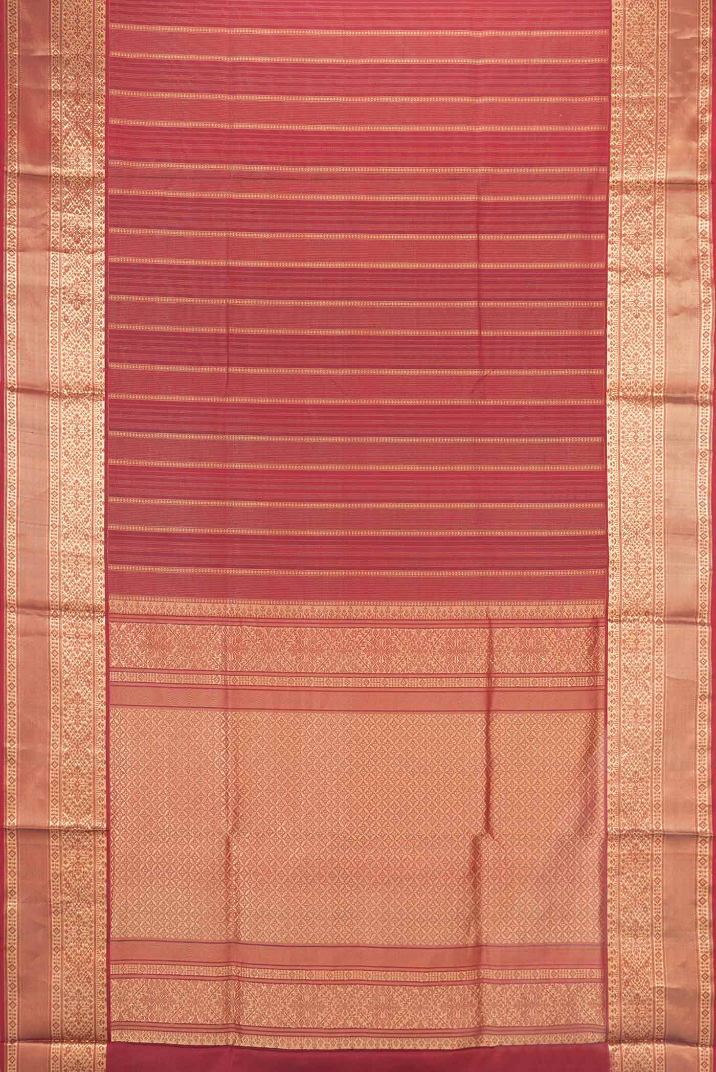 Maroon Dual Tone Soft Silk Saree - Image 6