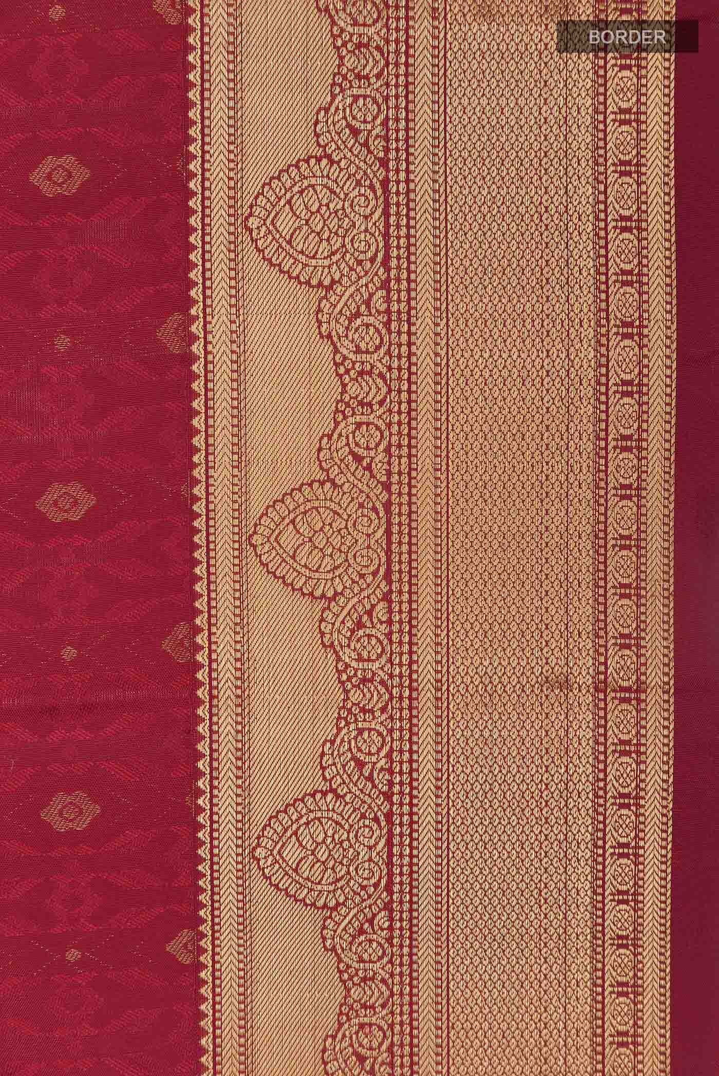Maroon Dual Tone Soft Silk Saree - Image 3