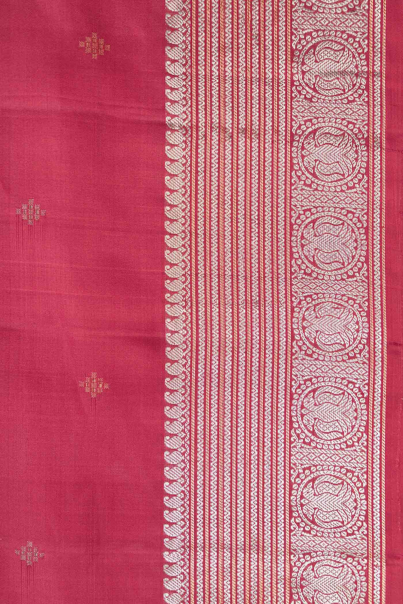 Maroon Soft Silk Saree - Image 3
