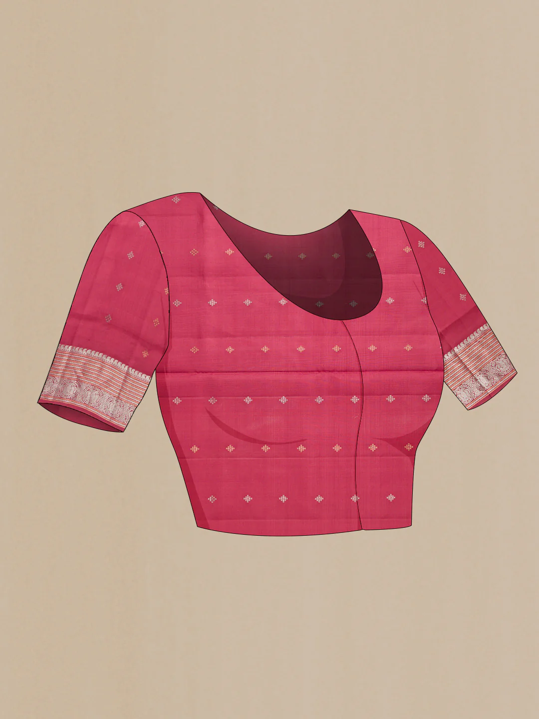 Maroon Soft Silk Saree - Image 5