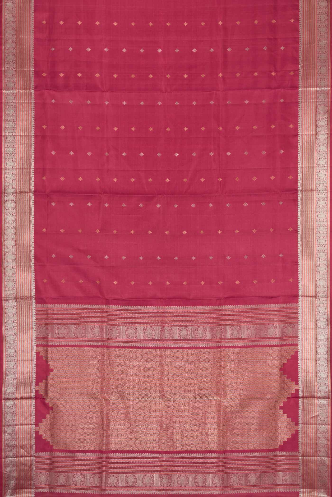 Maroon Soft Silk Saree - Image 6