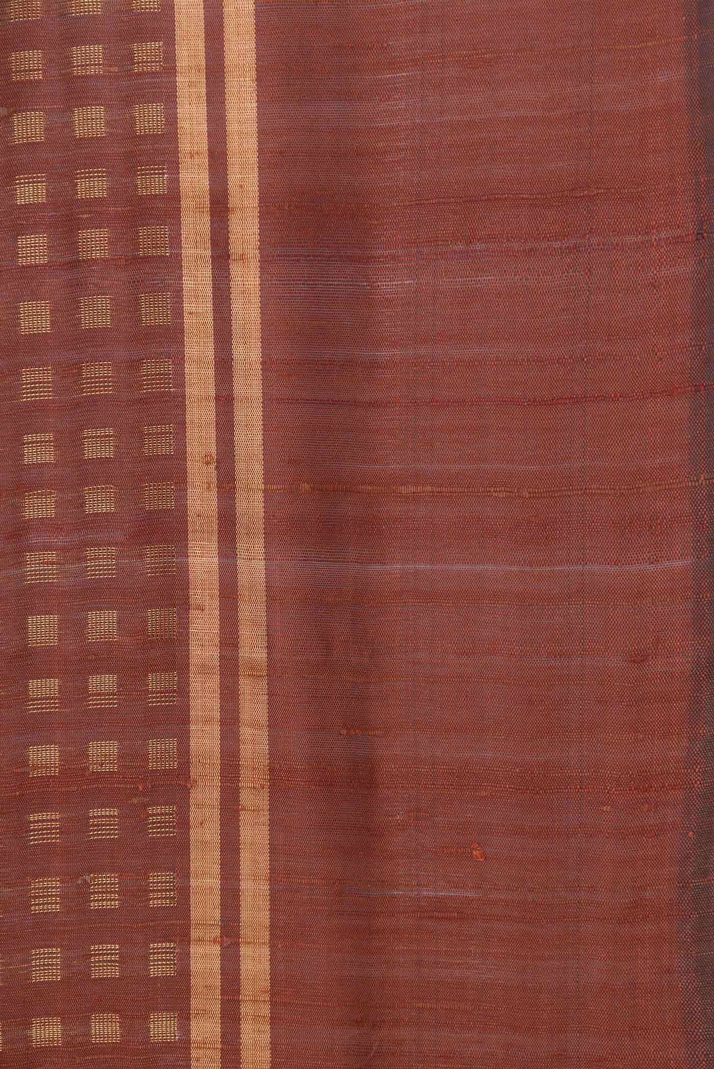 Maroon Dual Tone Tussar Silk Saree - Image 3
