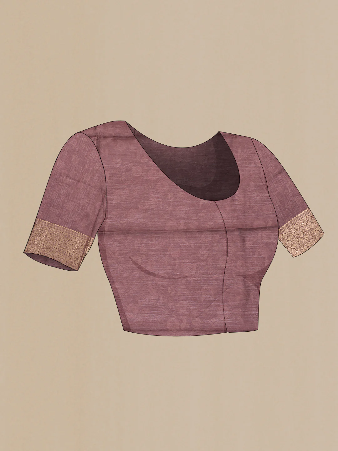 Maroon Dual Tone Tussar Silk Saree - Image 4
