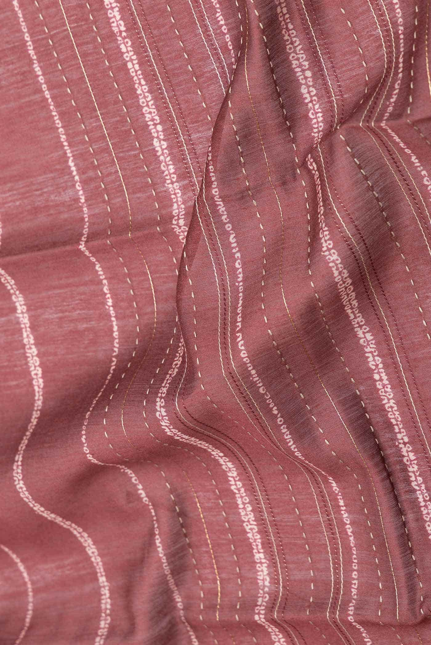 Maroon Dual Tone Tussar Silk Saree - Image 2