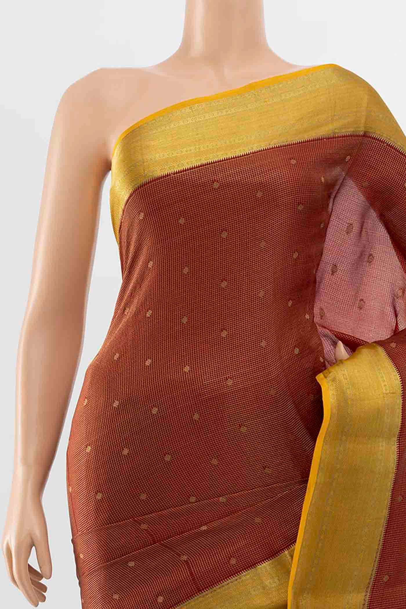Maroon Georgette Saree - Image 2