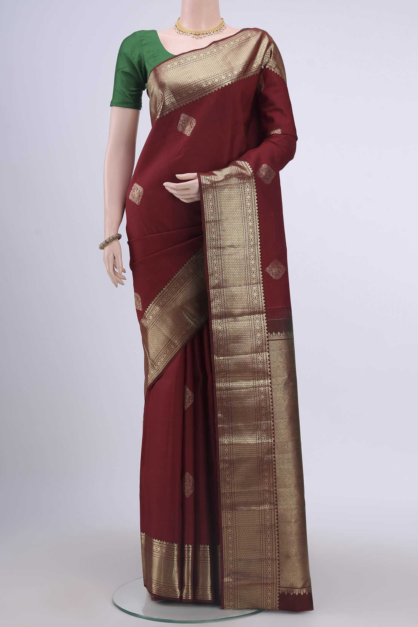 Maroon Kanchipuram Saree