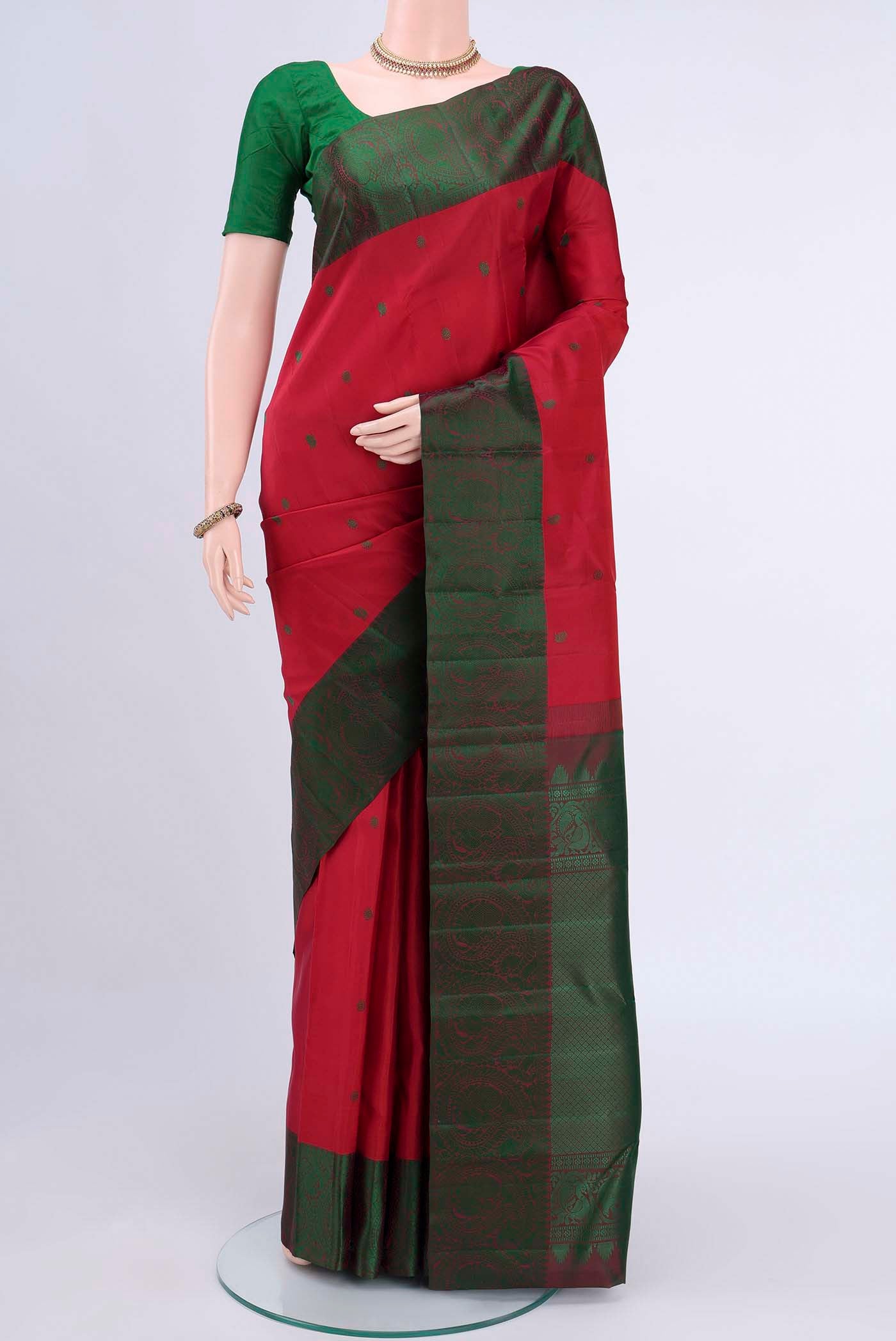 Red Kanchipuram Saree
