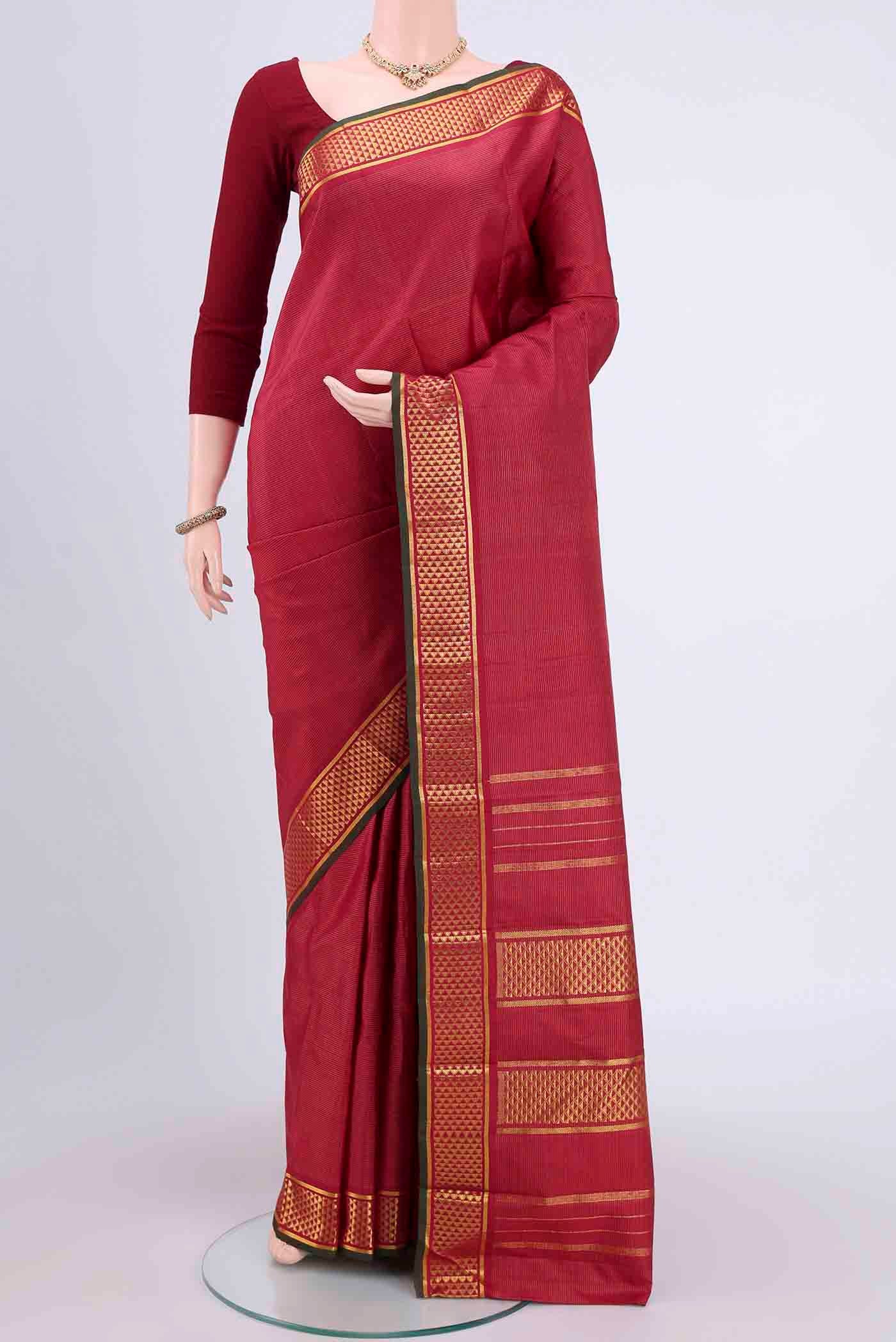 Maroon Kanchipuram Saree