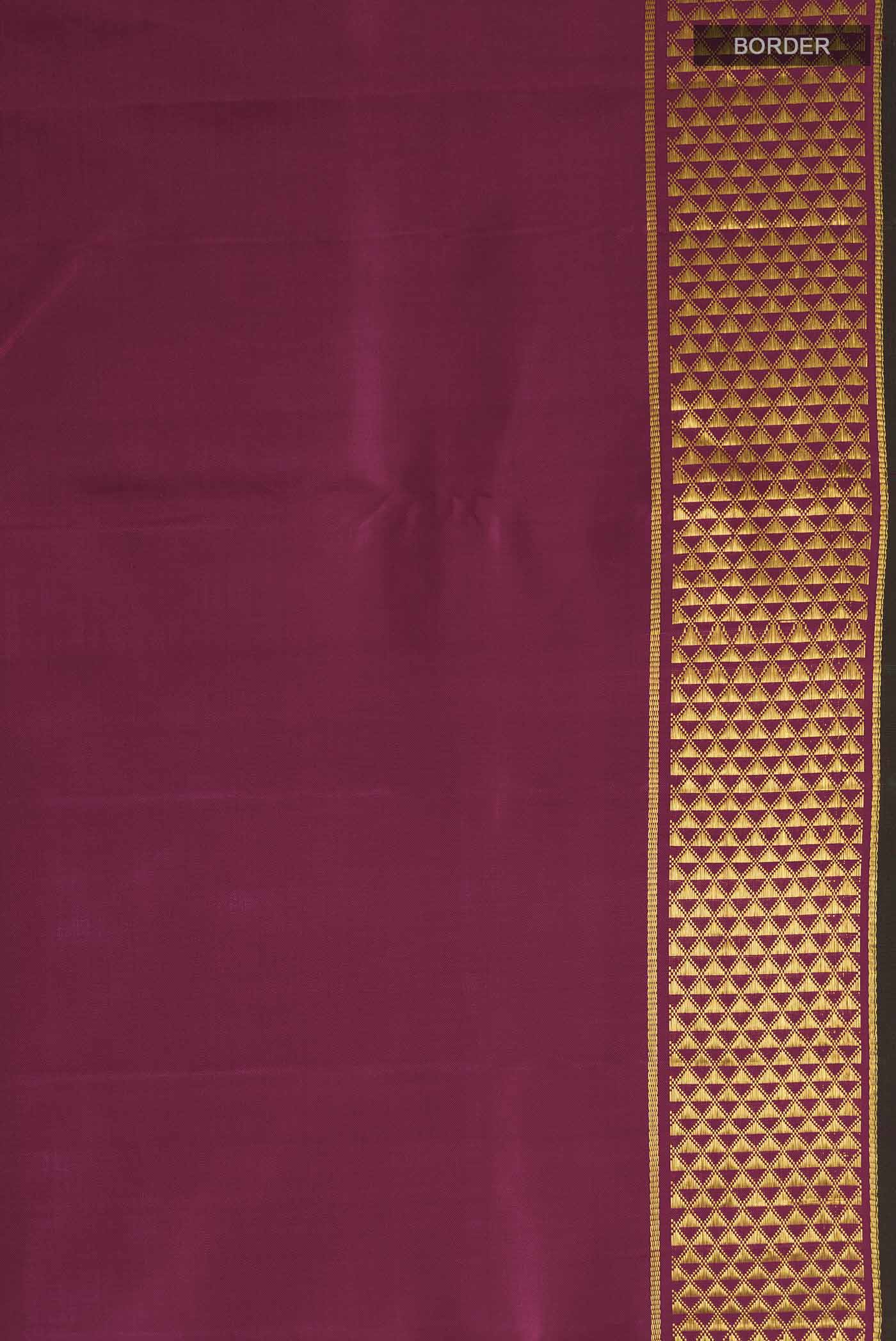 Maroon Kanjivaram Silk Nine Yards Saree - Image 3