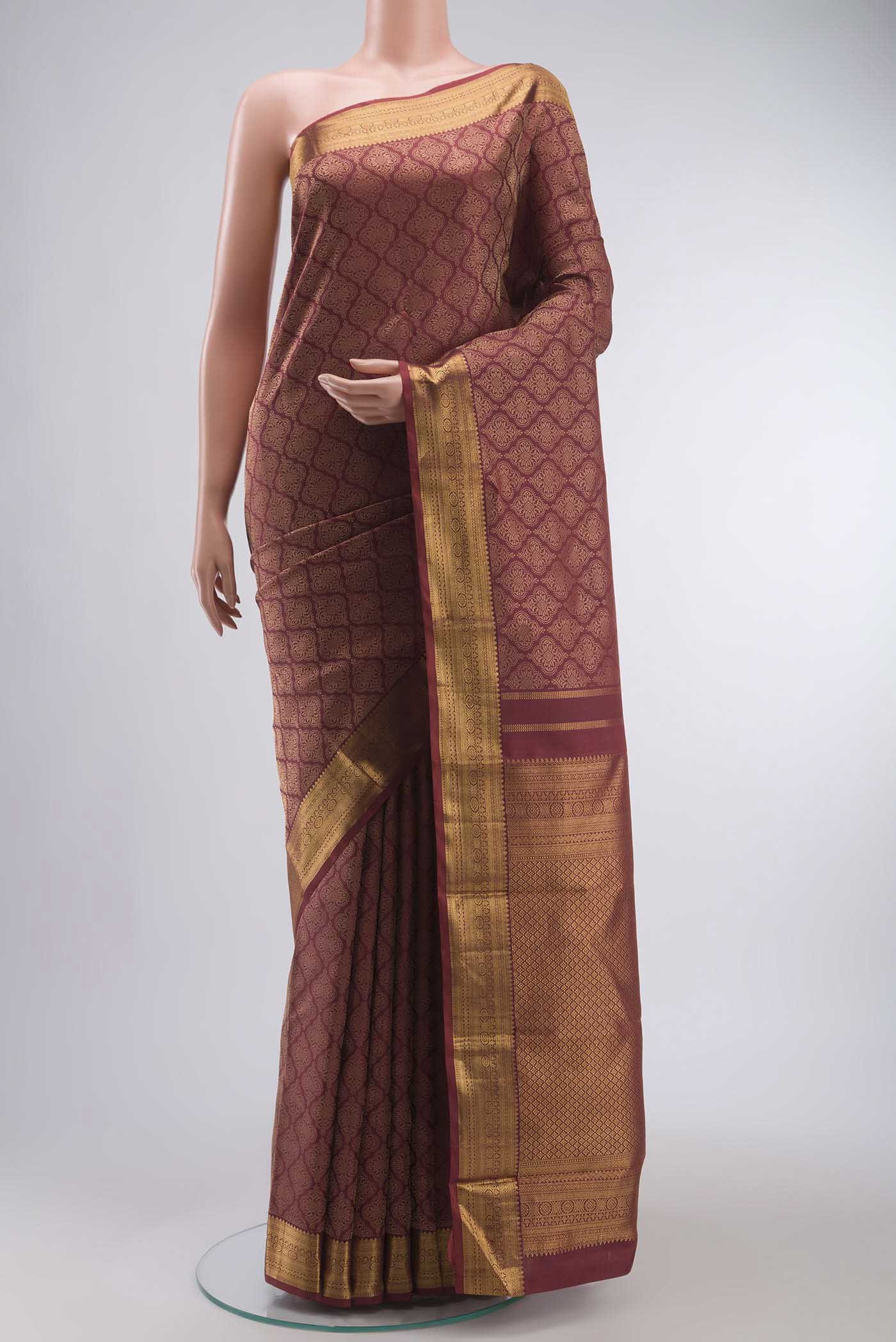 Maroon Kanjivaram Silk Saree