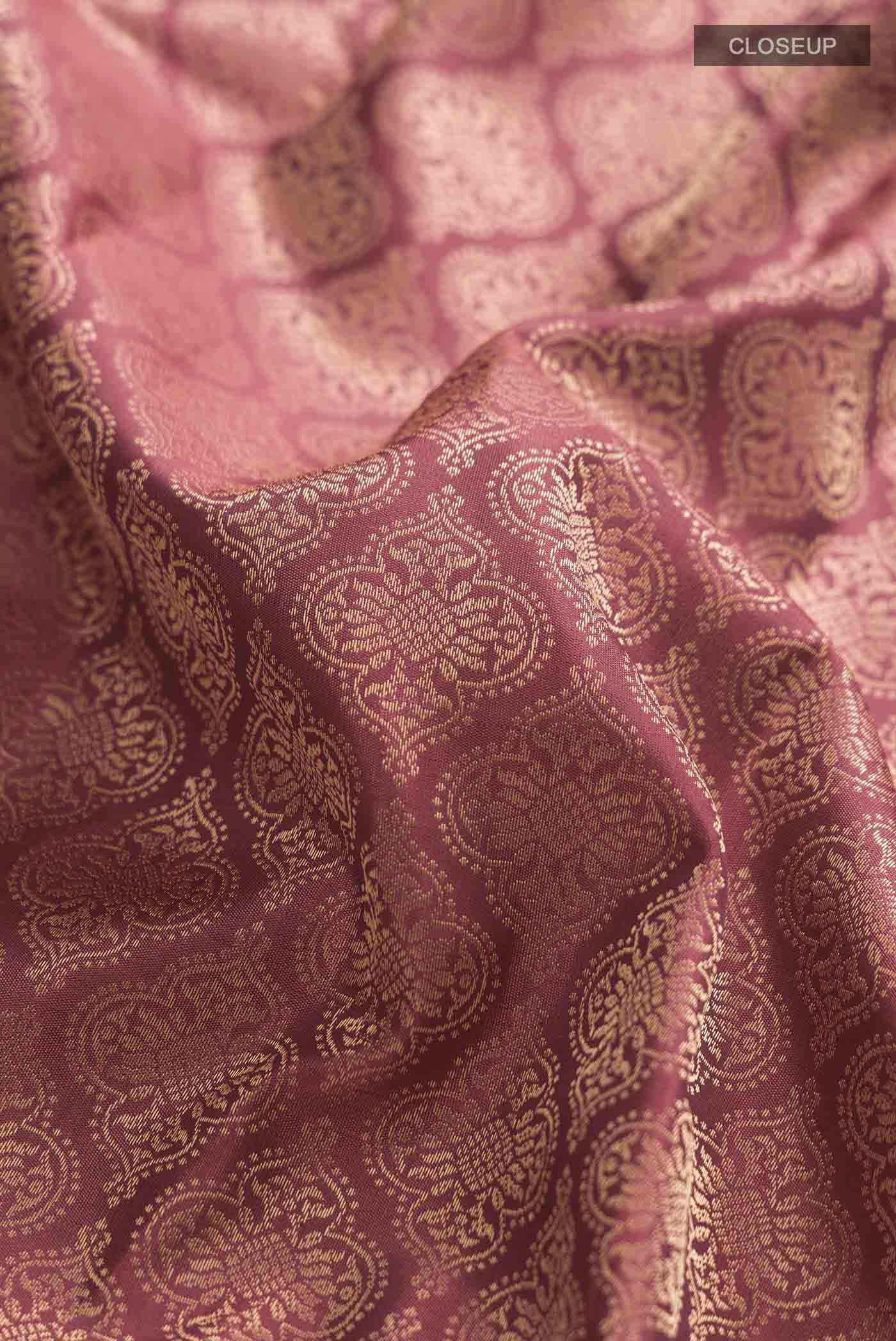 Maroon Kanjivaram Silk Saree - Image 2