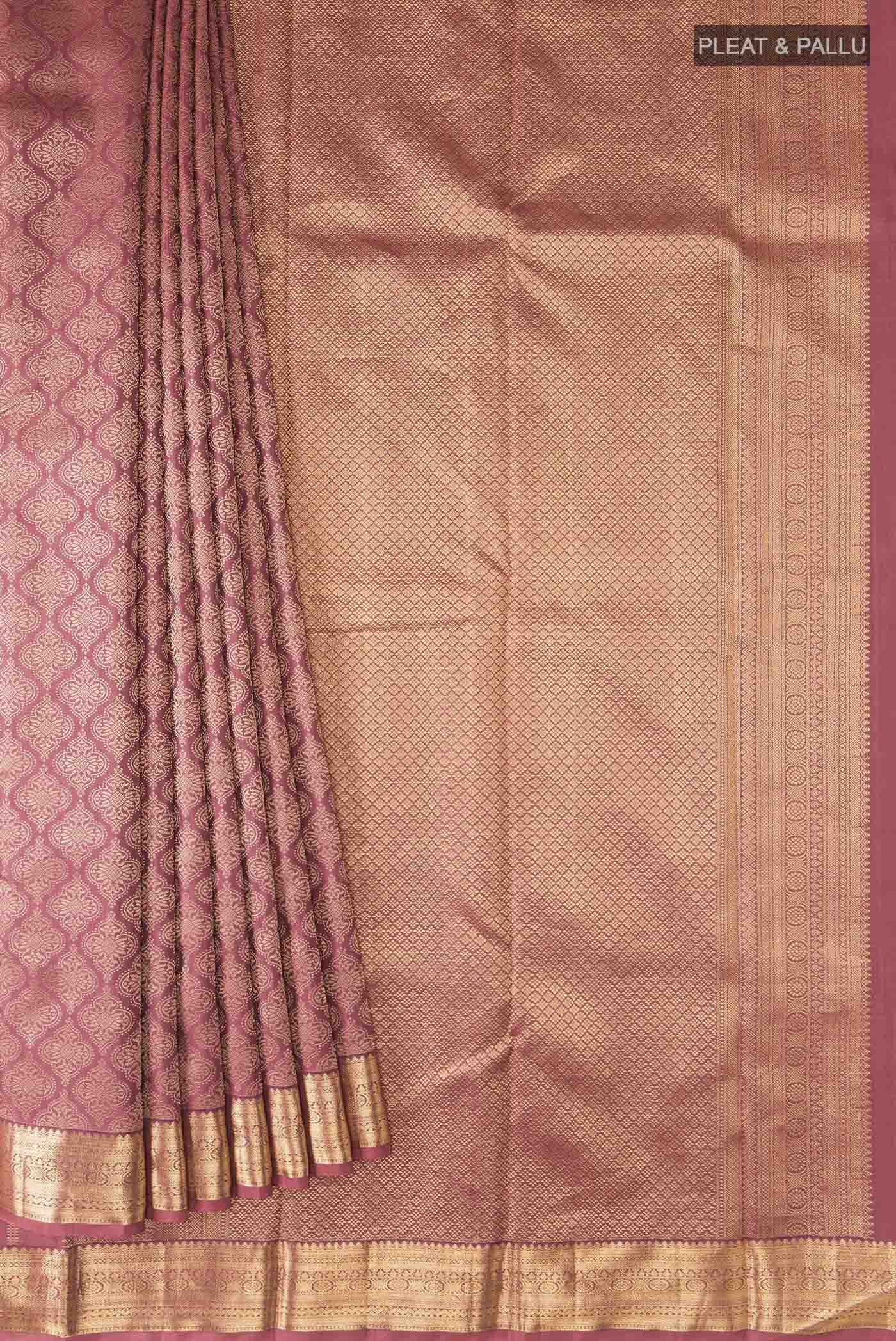 Maroon Kanjivaram Silk Saree - Image 4