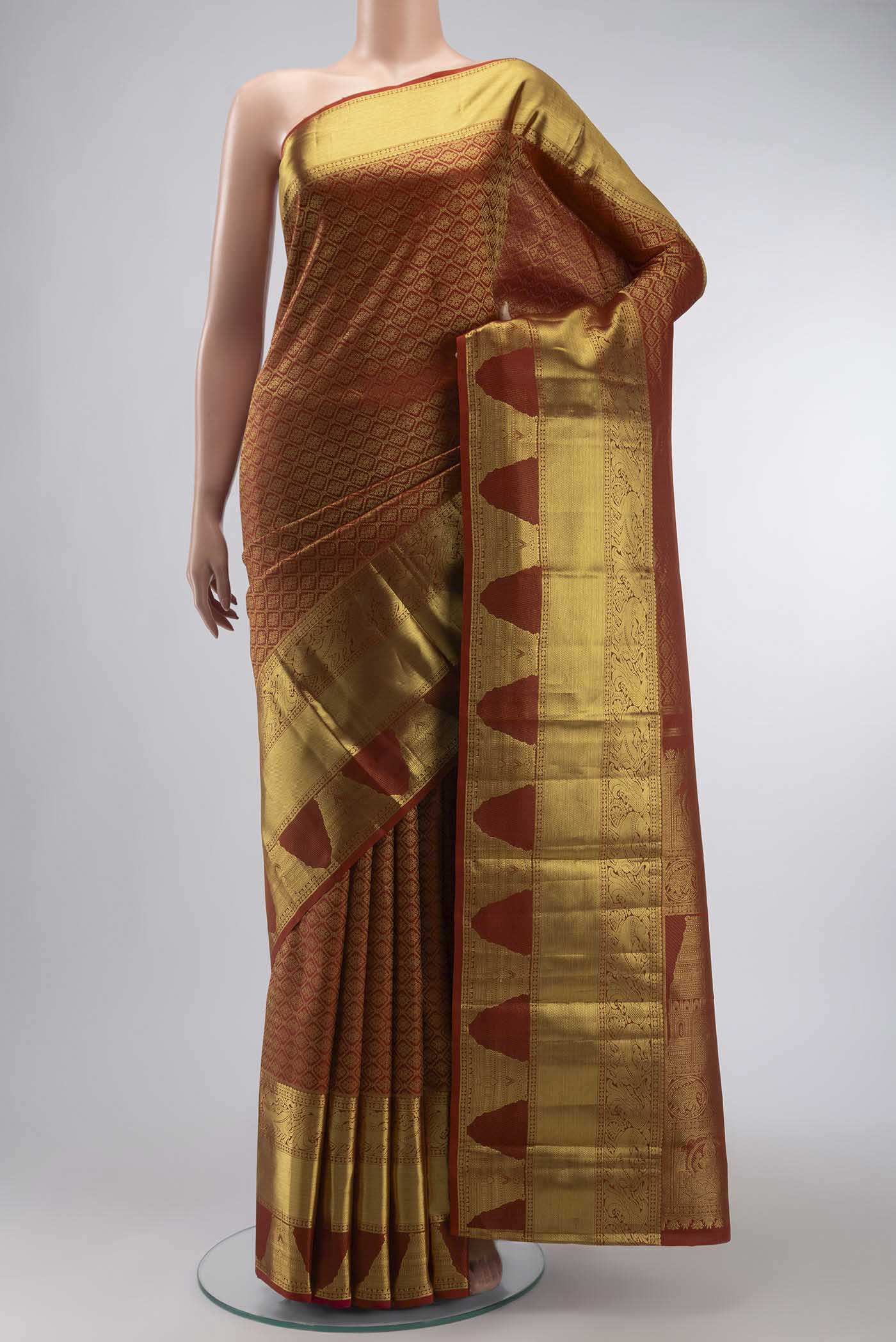 Maroon Kanjivaram Silk Saree