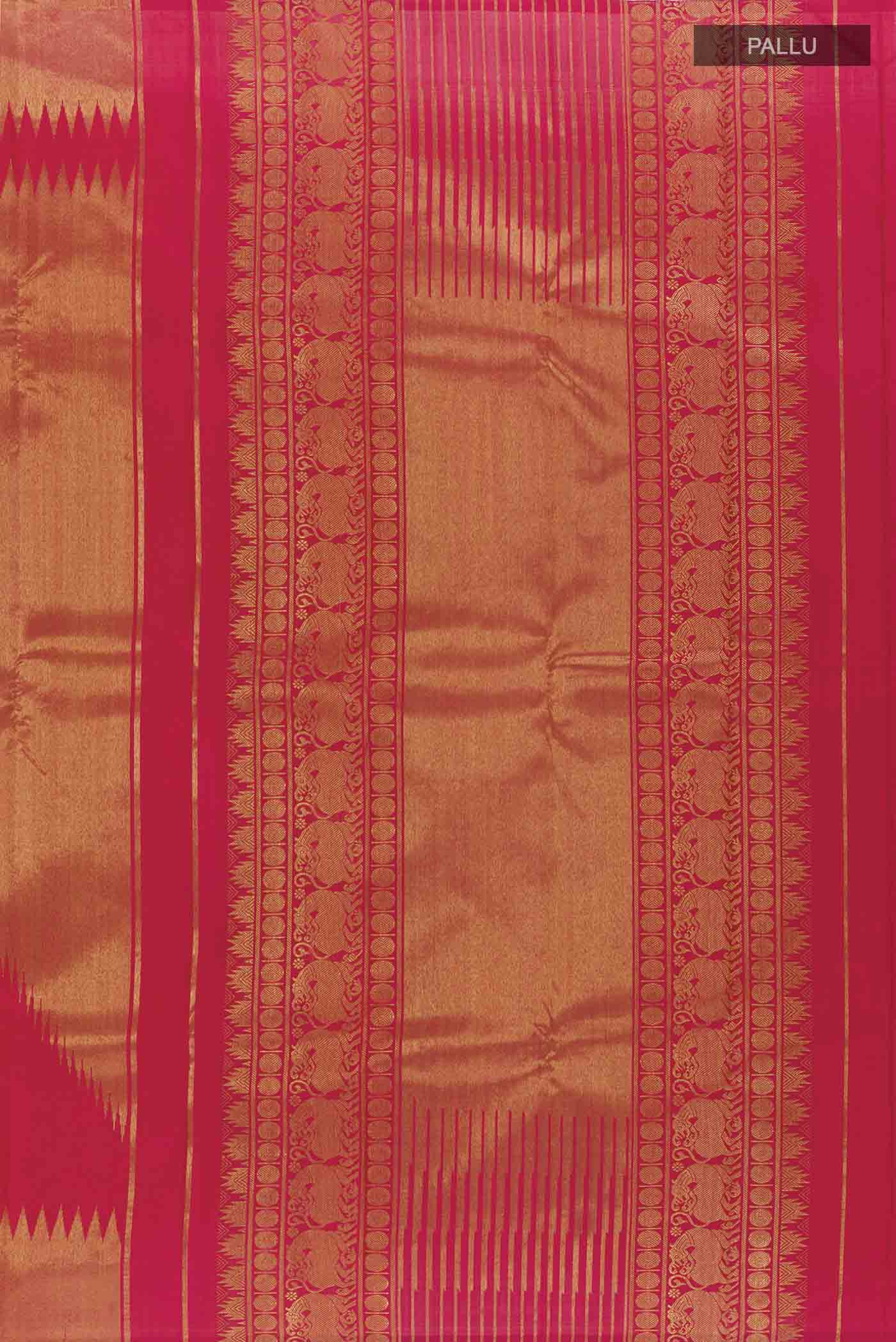 Maroon Kanchipuram Silk Saree - Image 7