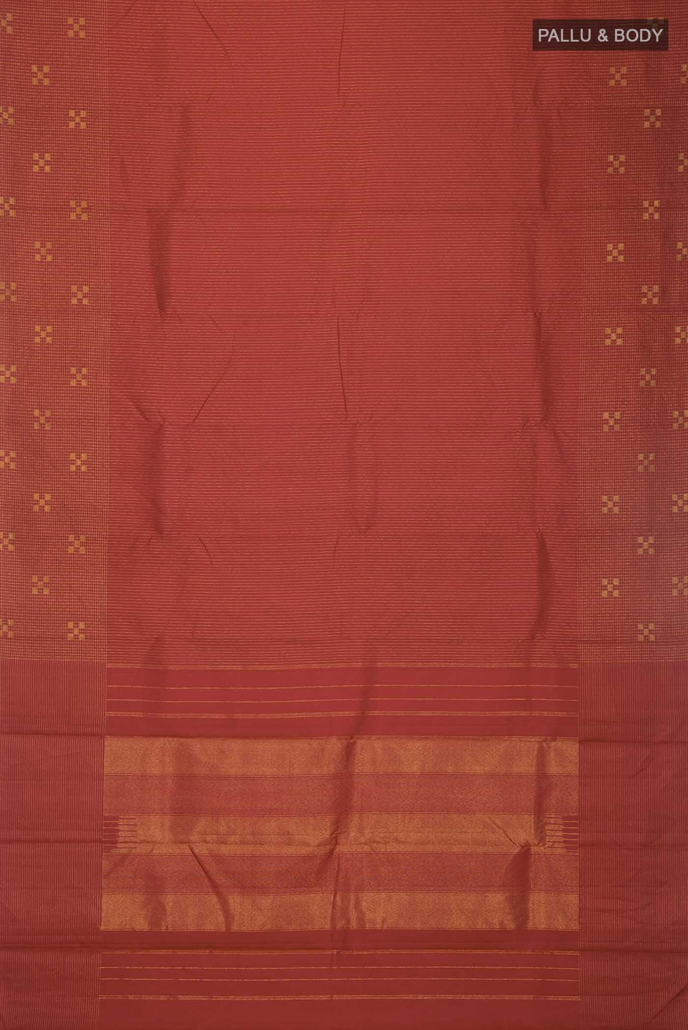 Maroon Kanjivaram Silk Saree - Image 6