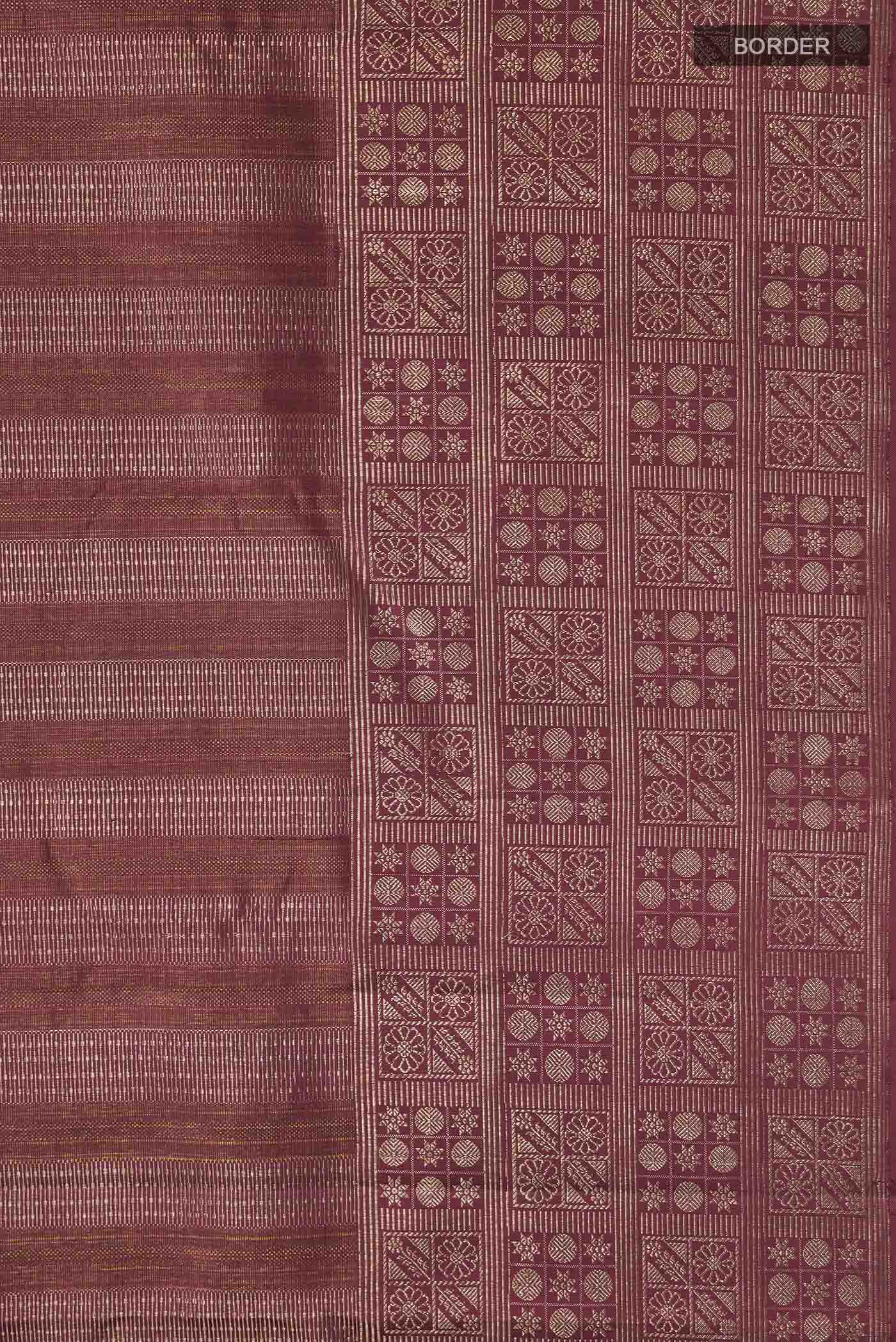 Maroon Kanchipuram Silk Saree - Image 3