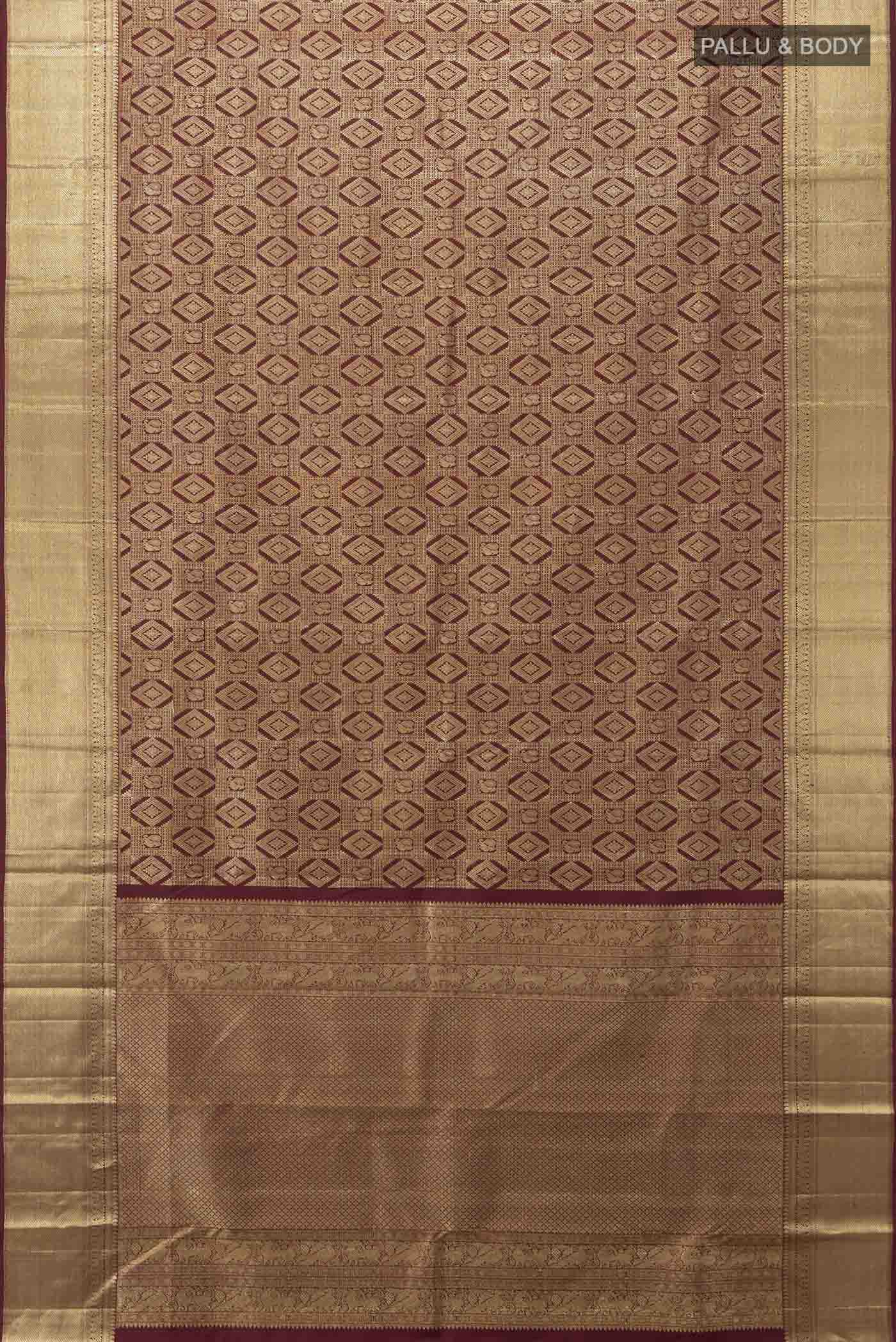 Maroon Kanchipuram Silk Saree - Image 5