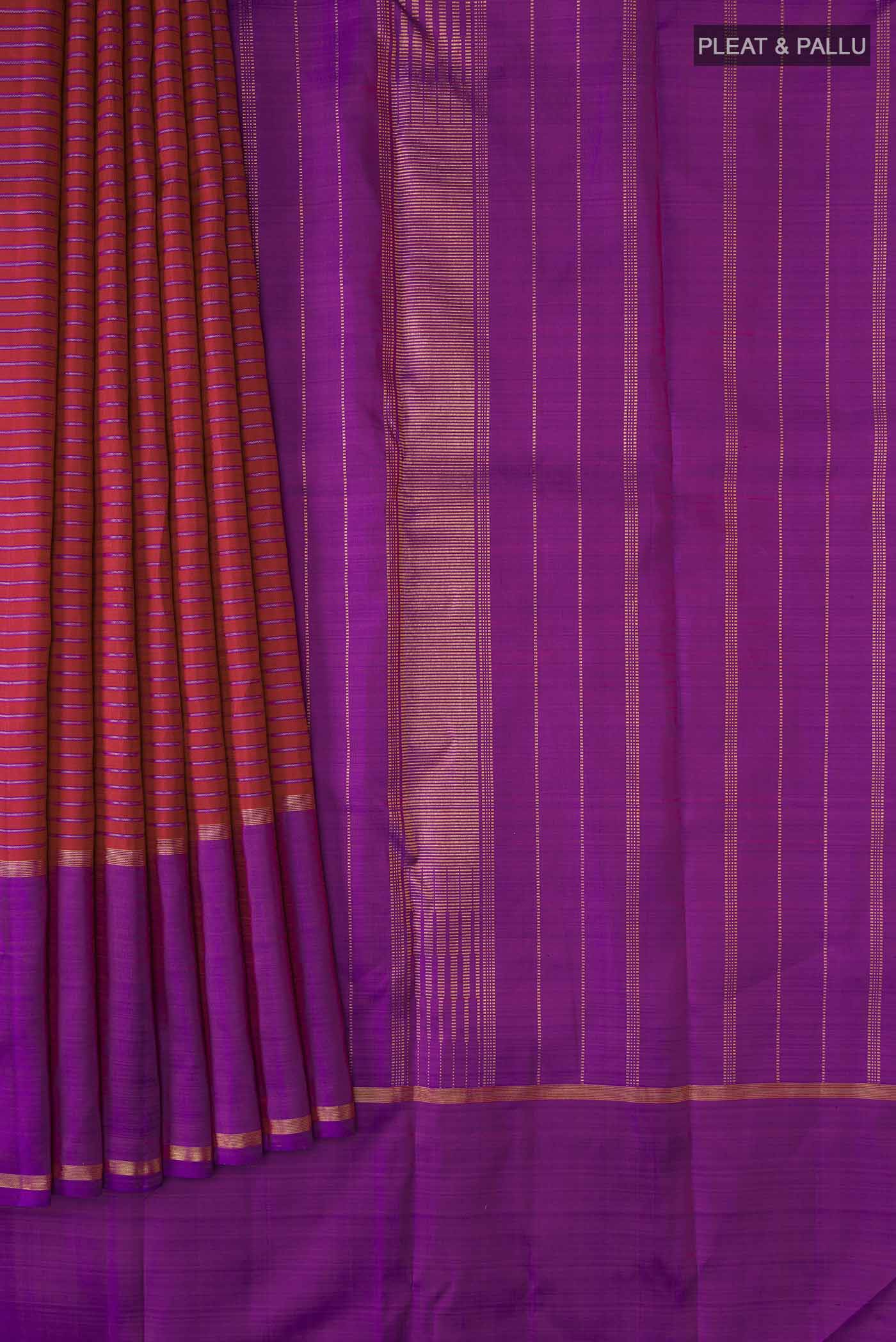 Maroon Kanchipuram Silk Saree - Image 4