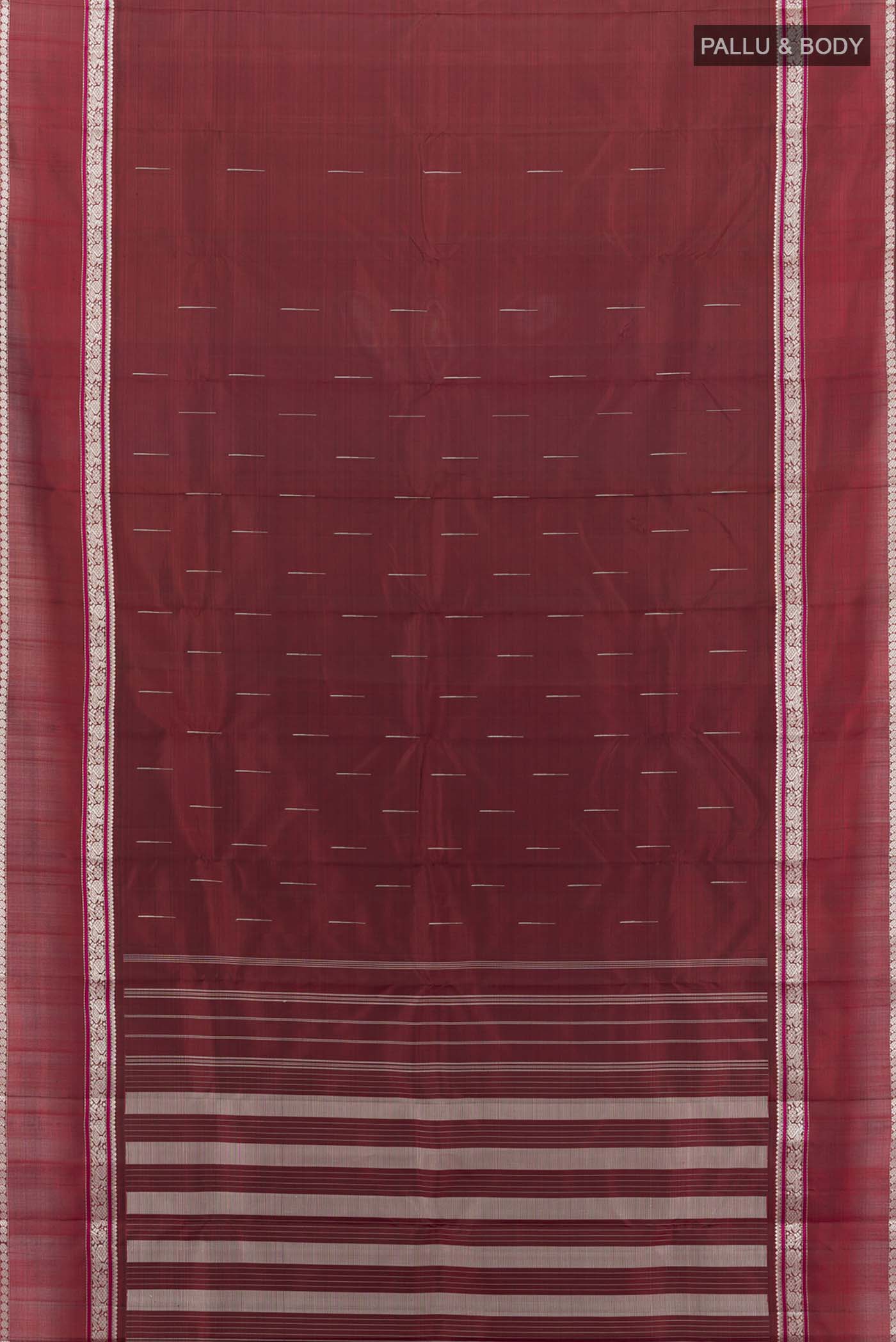 Maroon Kanchipuram Silk Saree - Image 5