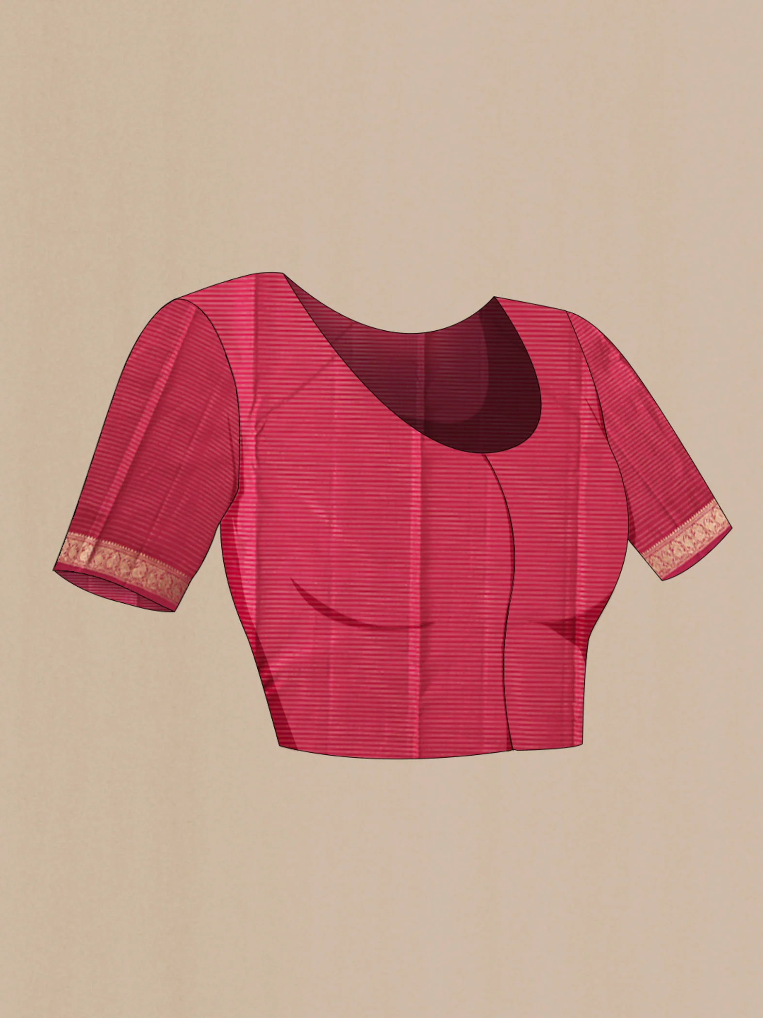 Maroon Kanchipuram Silk Saree - Image 5