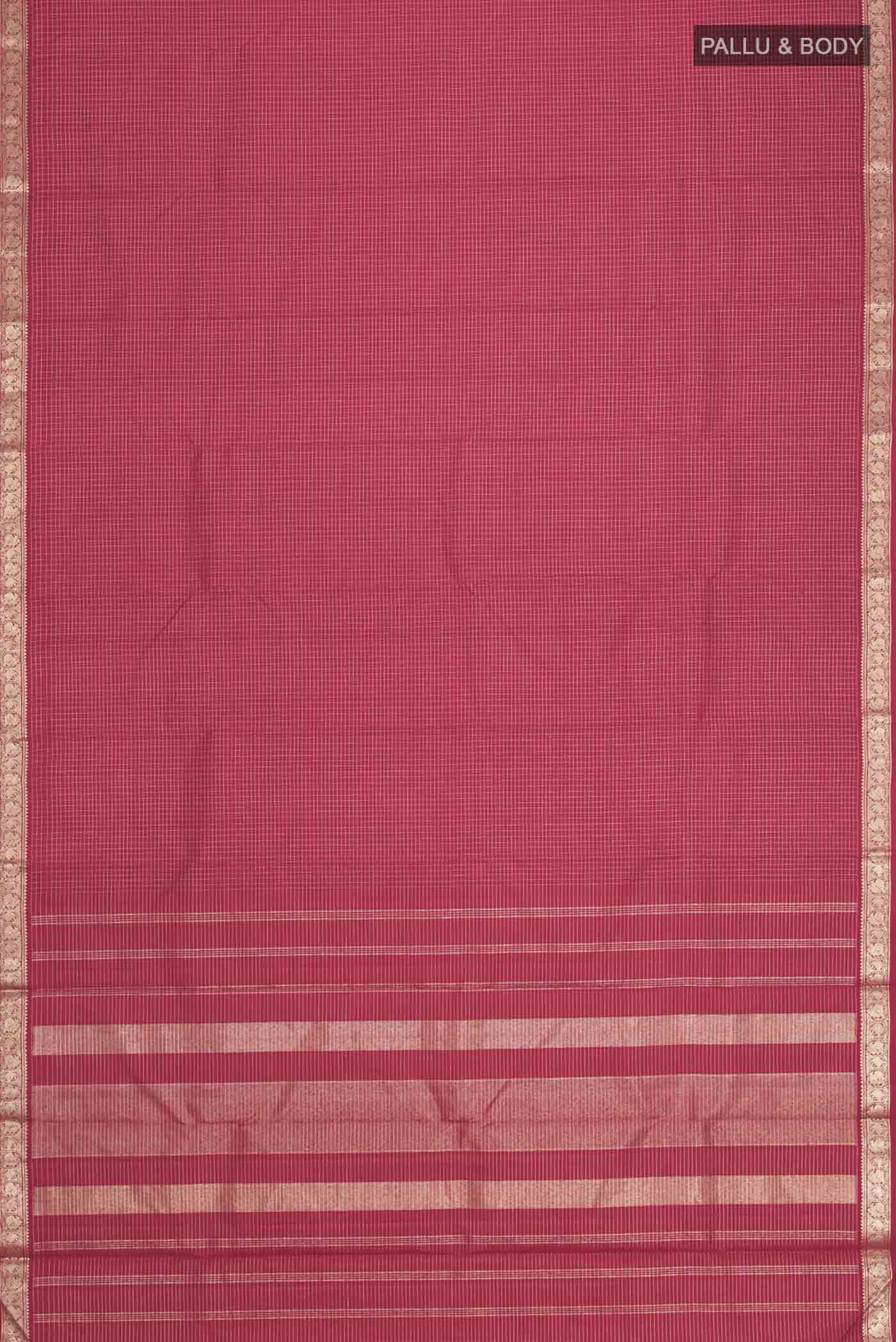 Maroon Kanchipuram Silk Saree - Image 6