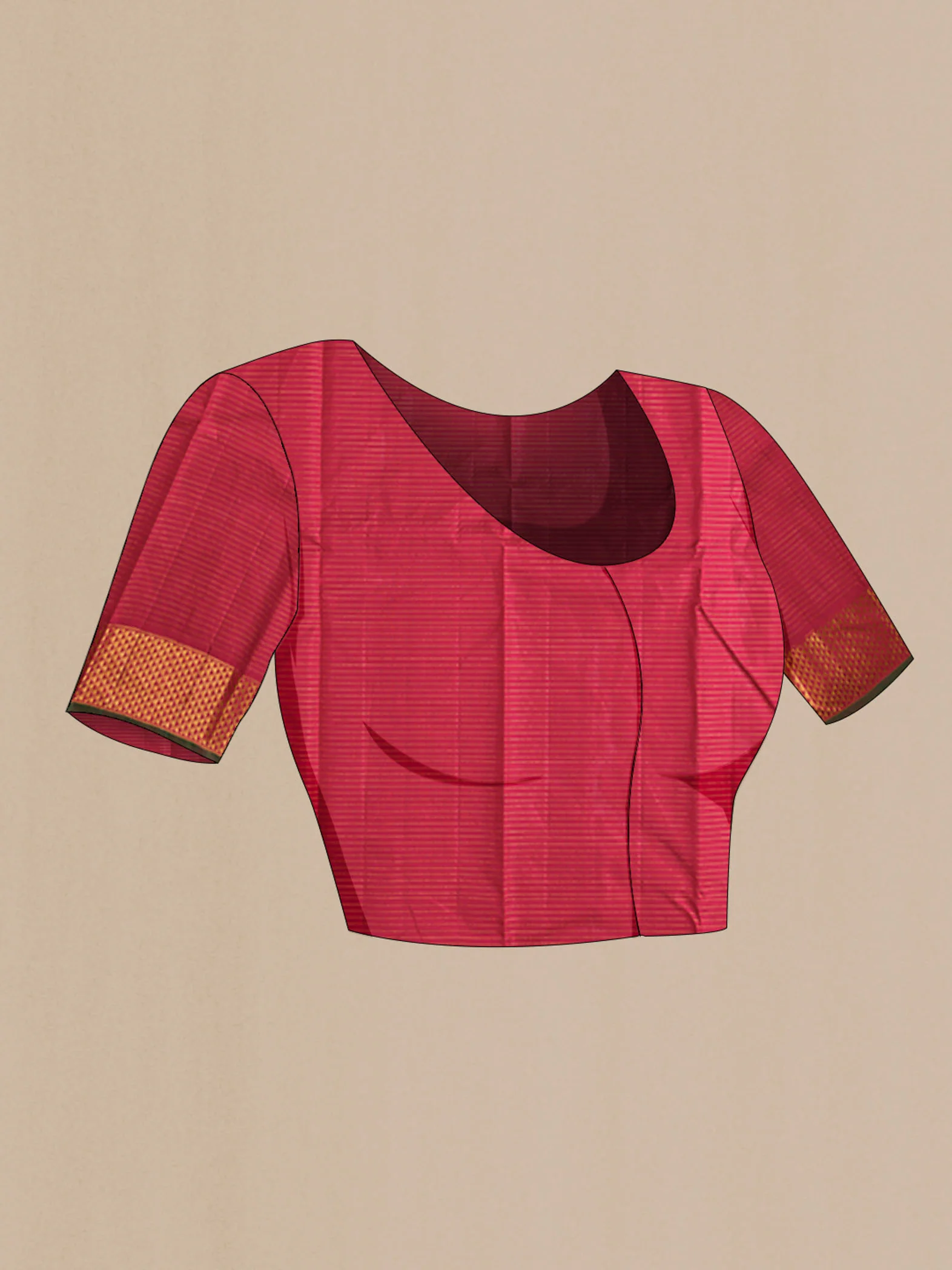 Maroon Kanchipuram Silk Saree - Image 5
