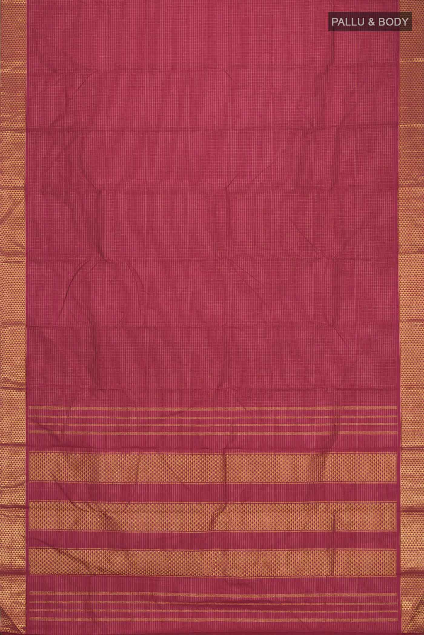 Maroon Kanchipuram Silk Saree - Image 6