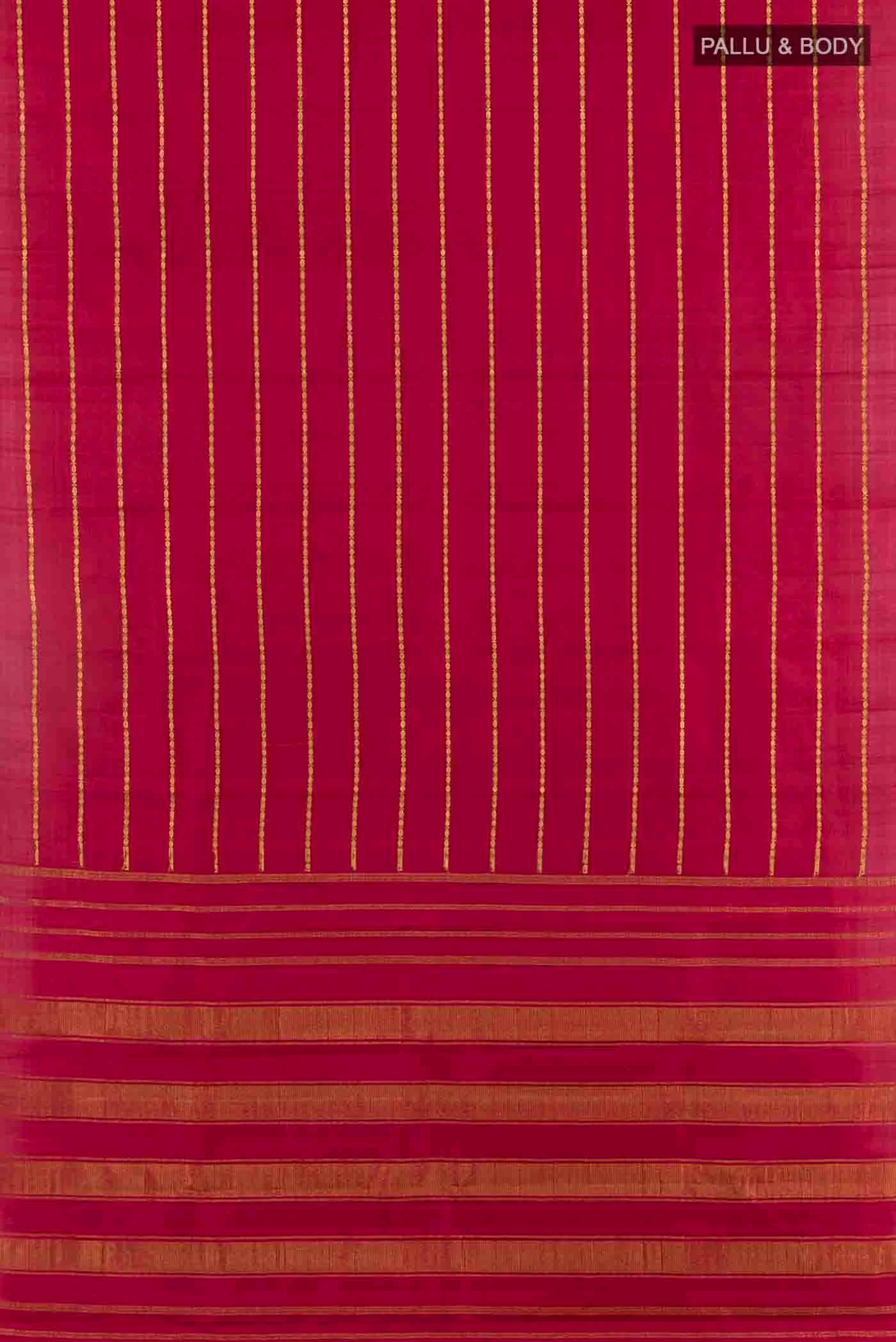Maroon Kanchipuram Silk Saree - Image 6