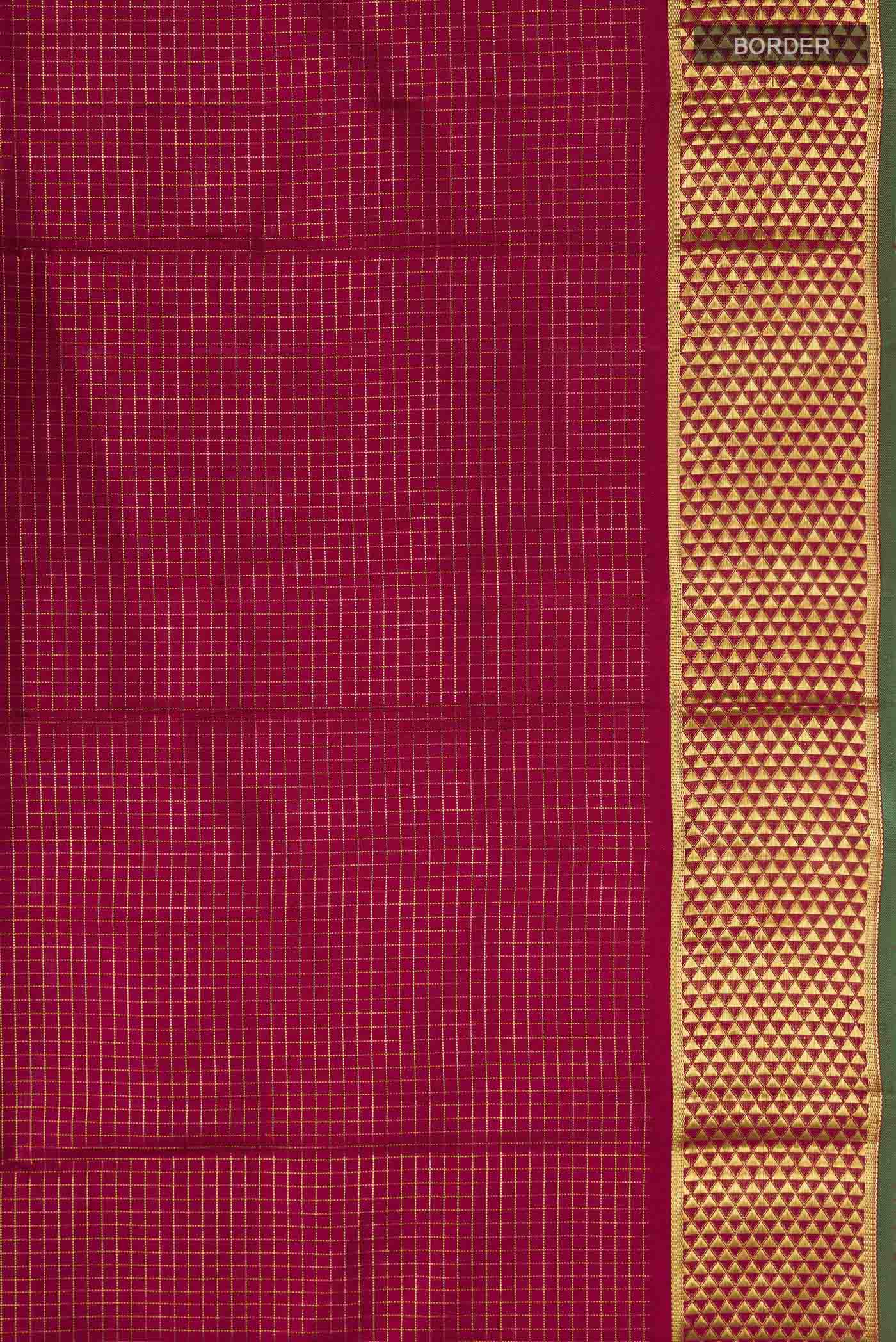 Maroon Kanchipuram Silk Saree - Image 3